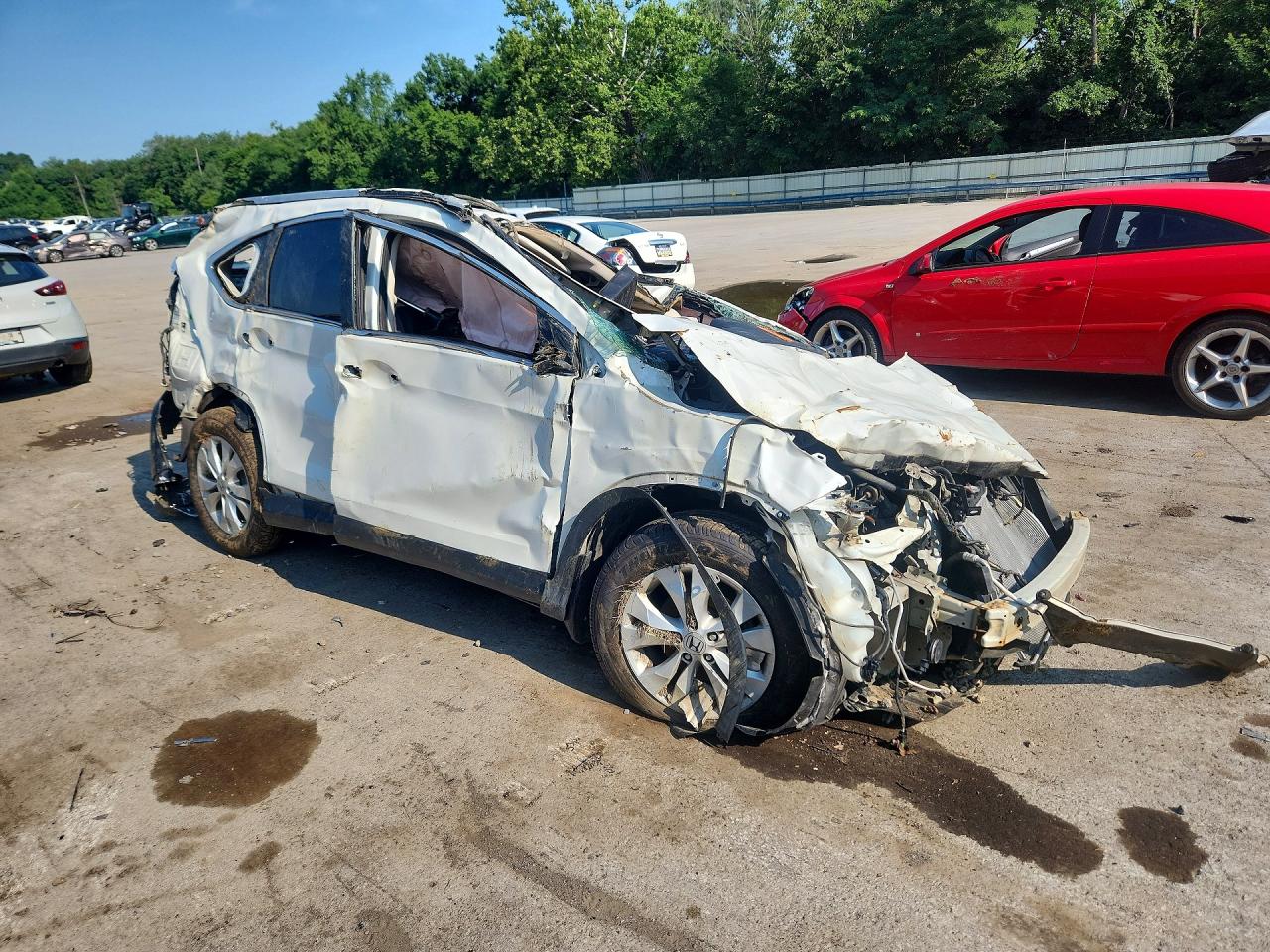 2013 Honda Cr-v Exl White vin: 5J6RM4H79DL019830