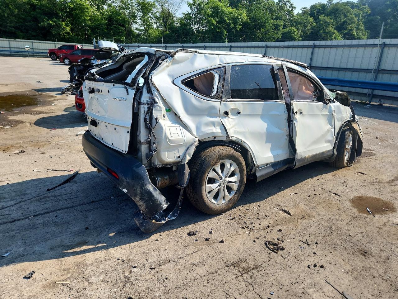 2013 Honda Cr-v Exl White vin: 5J6RM4H79DL019830