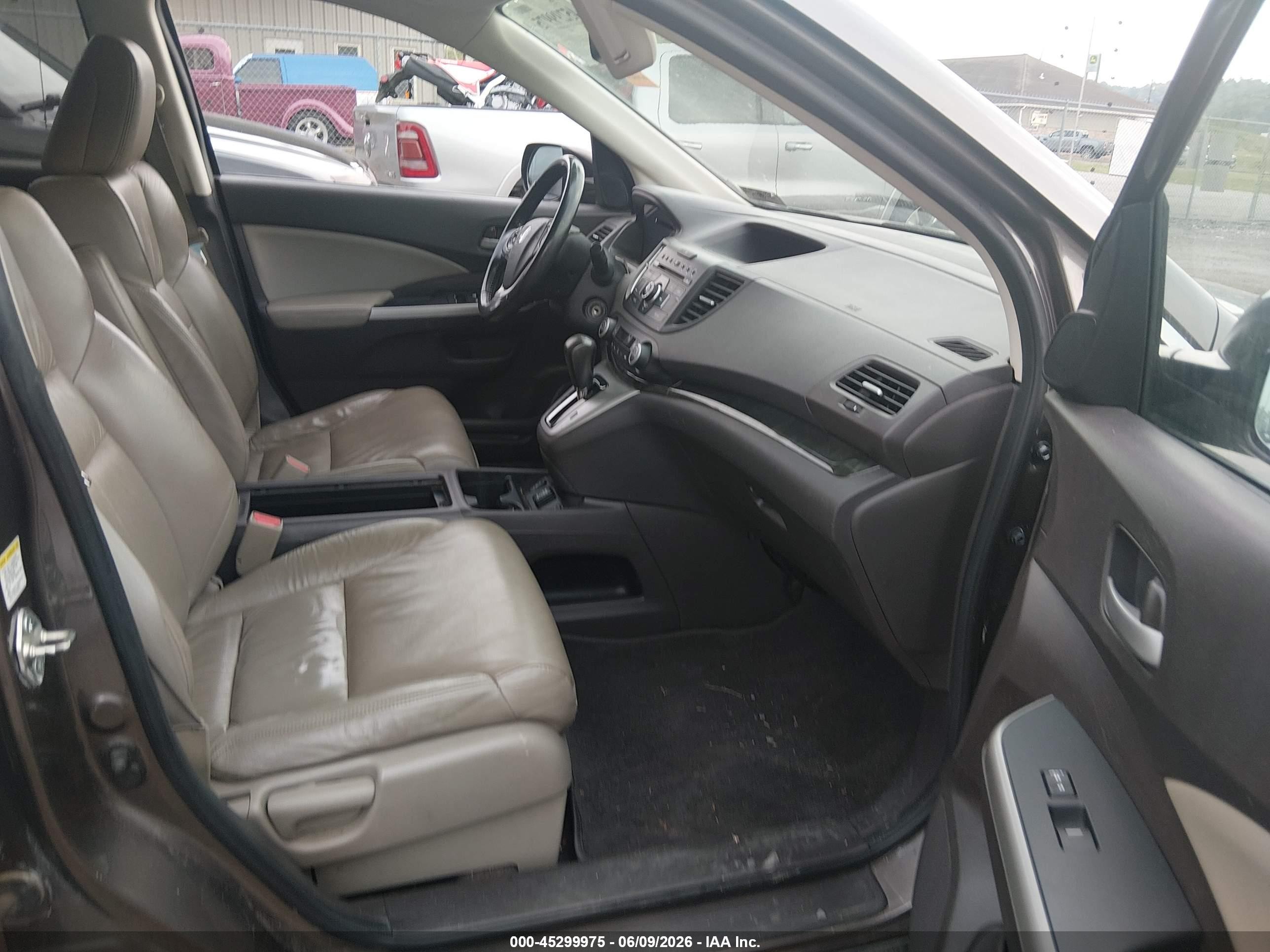 2013 Honda Cr-v Ex-l Brown vin: 5J6RM4H79DL025143