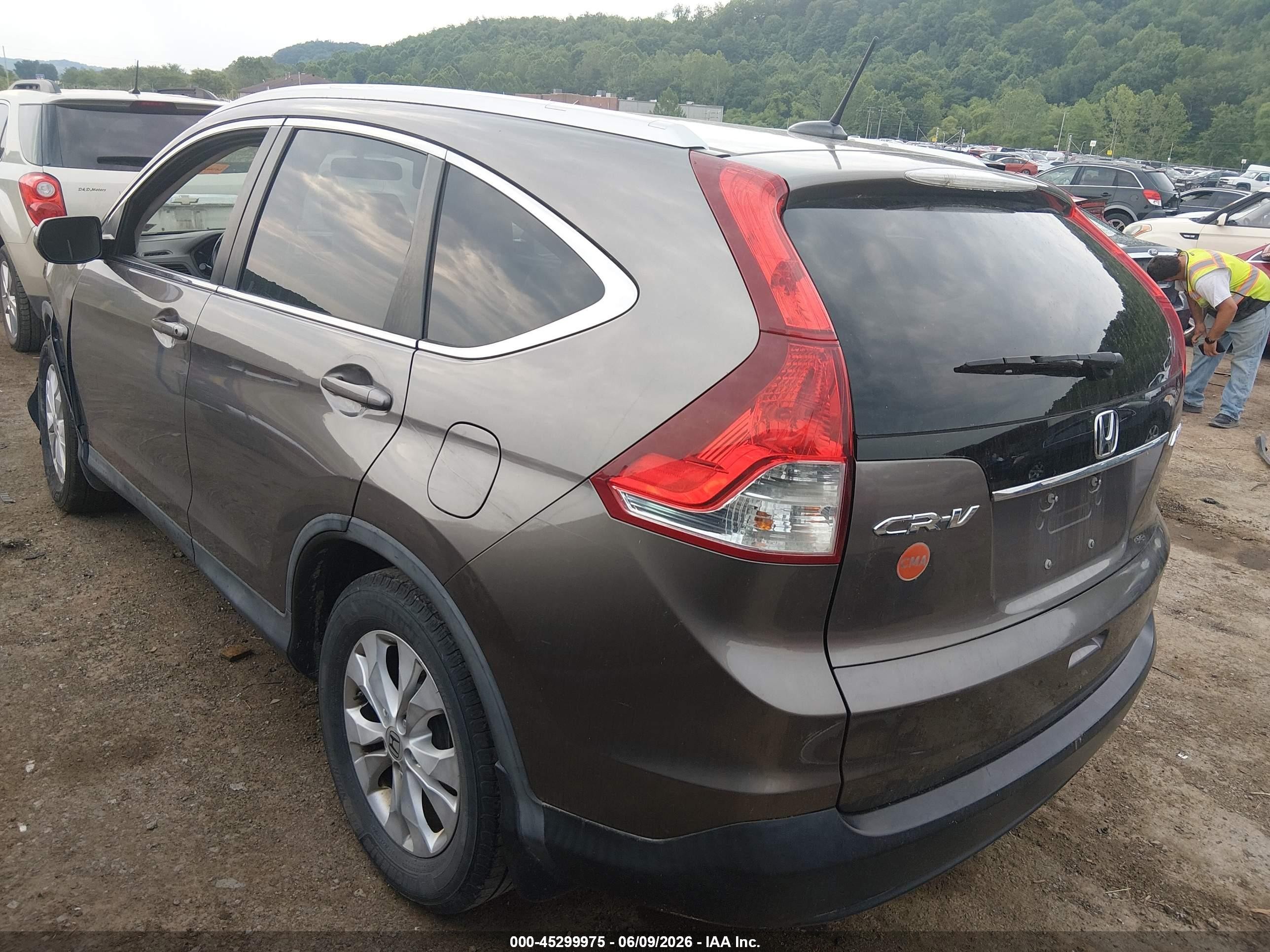 2013 Honda Cr-v Ex-l Brown vin: 5J6RM4H79DL025143