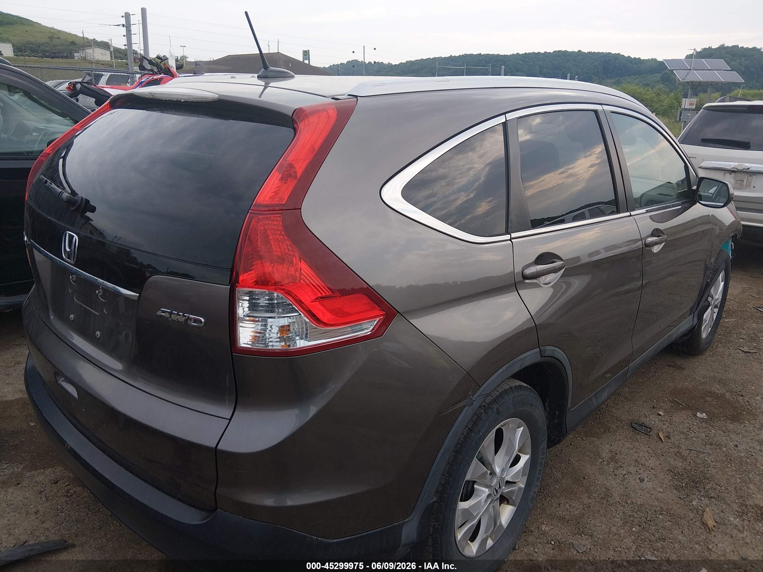 2013 Honda Cr-v Ex-l Brown vin: 5J6RM4H79DL025143