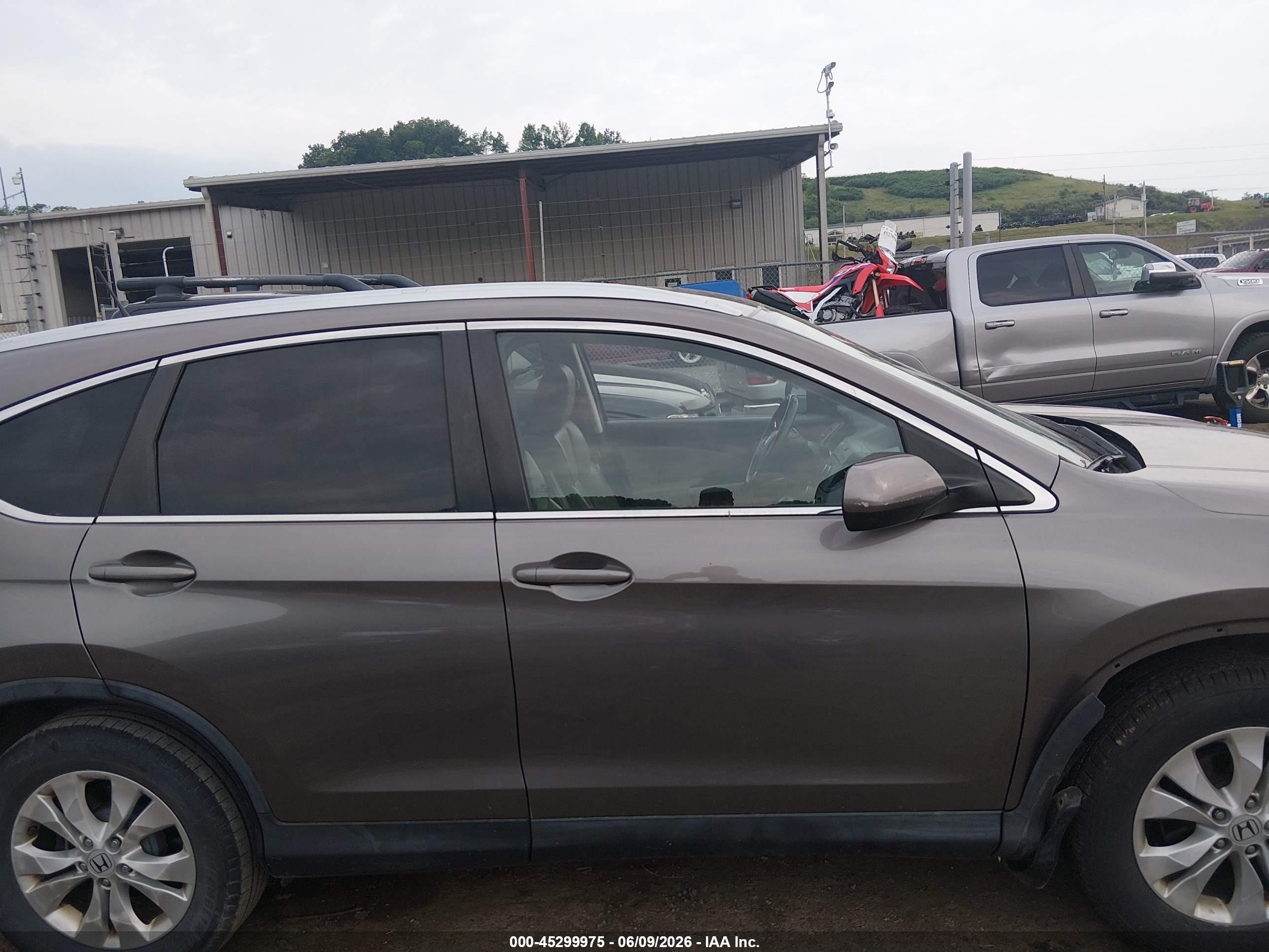 2013 Honda Cr-v Ex-l Brown vin: 5J6RM4H79DL025143
