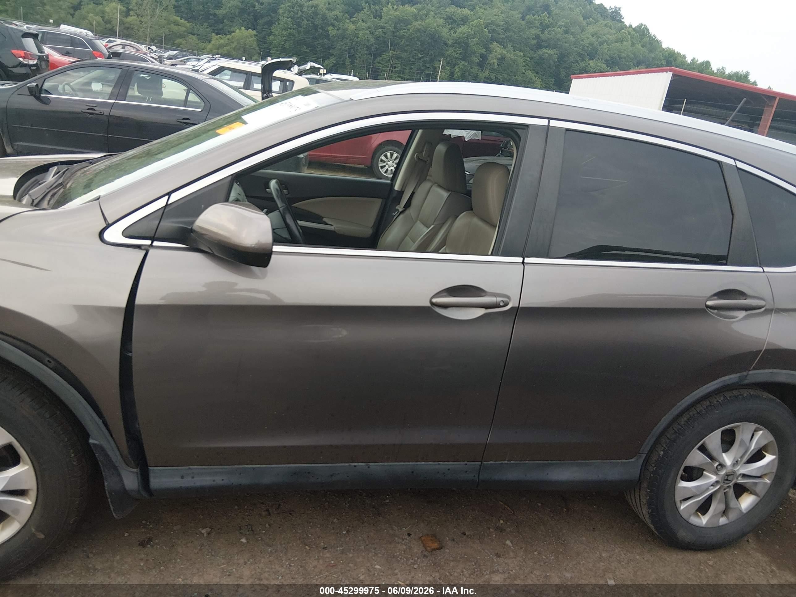 2013 Honda Cr-v Ex-l Brown vin: 5J6RM4H79DL025143