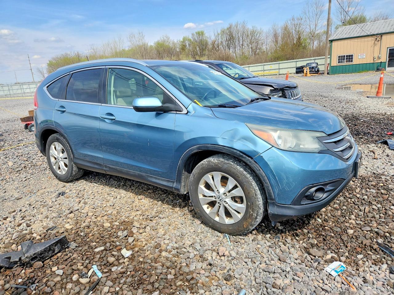 2013 Honda Cr-v Exl Blue vin: 5J6RM4H79DL034358