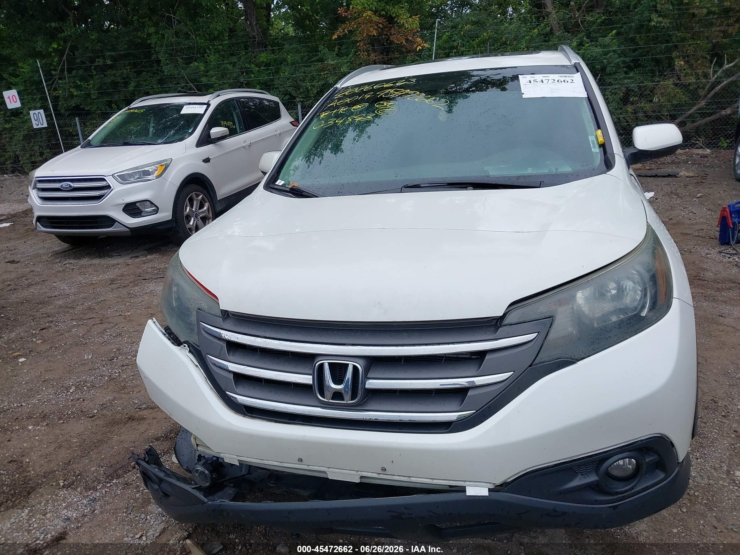 2013 Honda Cr-v Ex-l Белый vin: 5J6RM4H79DL034893