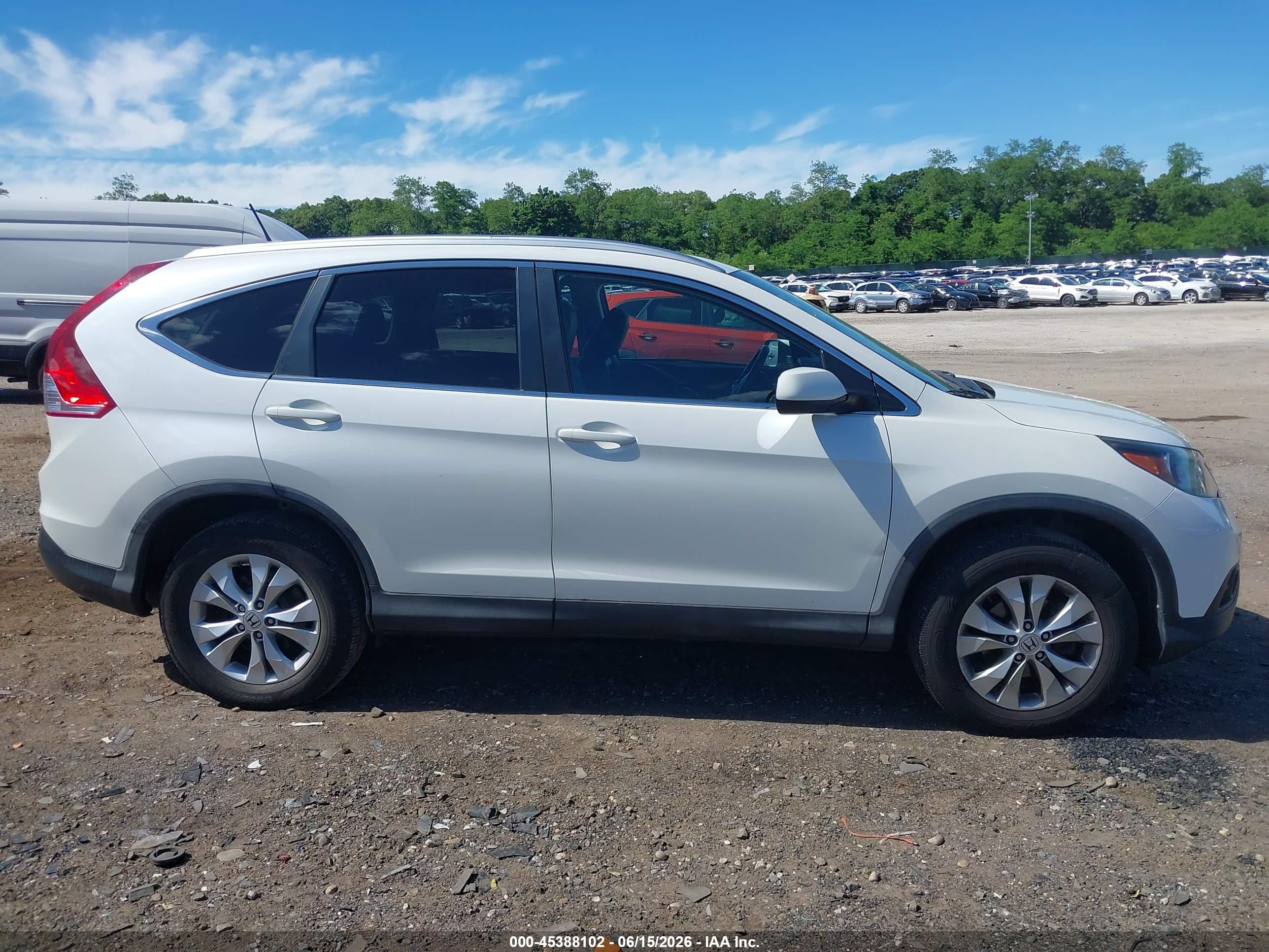 2013 Honda Cr-v Ex-l White vin: 5J6RM4H79DL049717