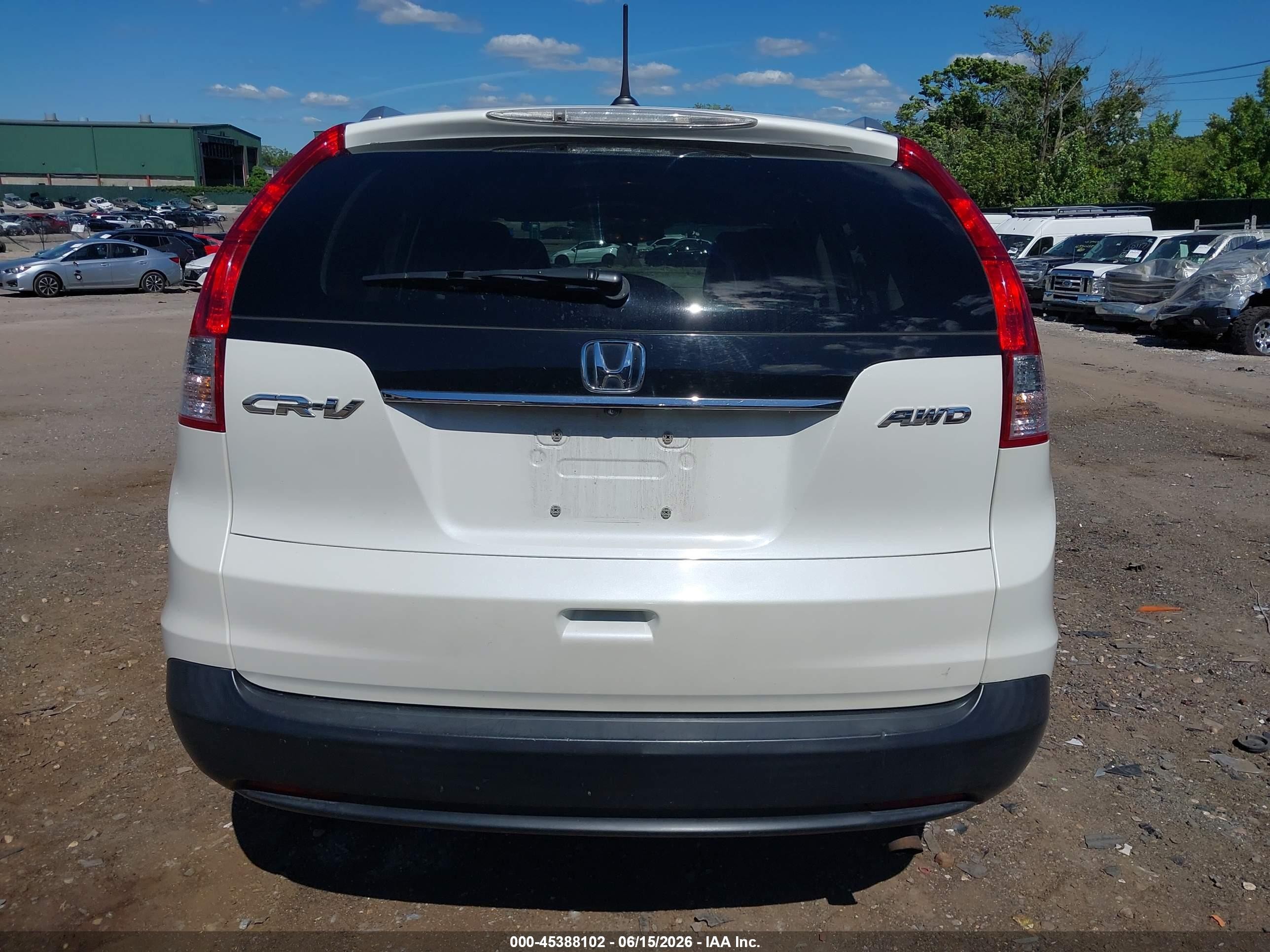 2013 Honda Cr-v Ex-l White vin: 5J6RM4H79DL049717