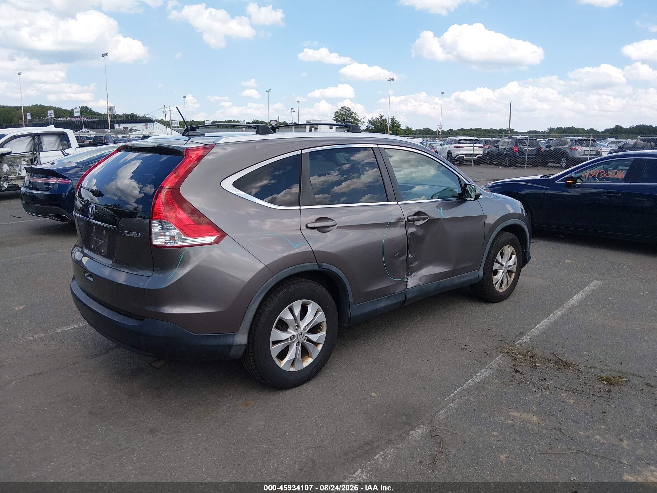 2013 Honda Cr-v Ex-l Champagne vin: 5J6RM4H79DL052830