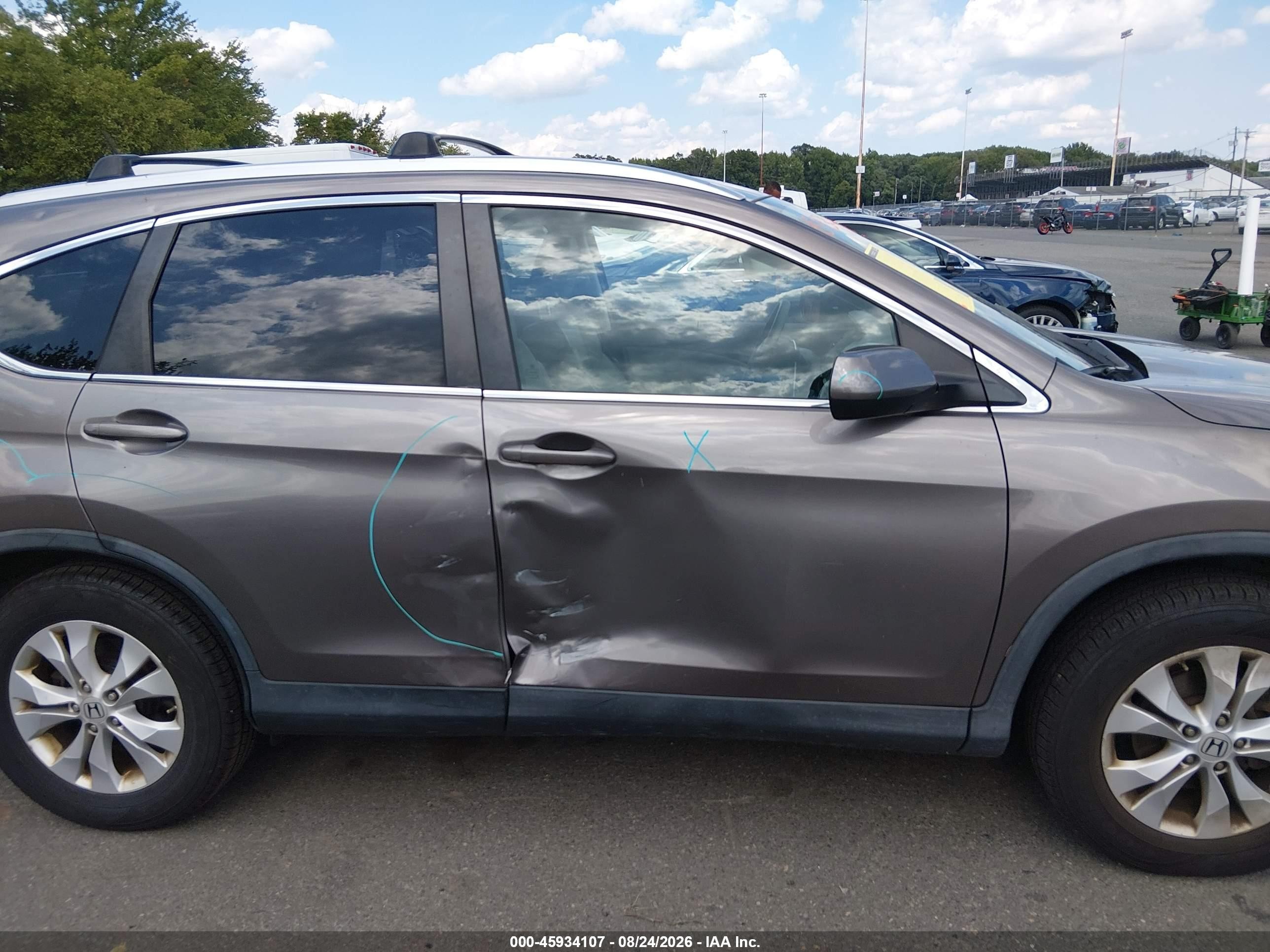 2013 Honda Cr-v Ex-l Champagne vin: 5J6RM4H79DL052830