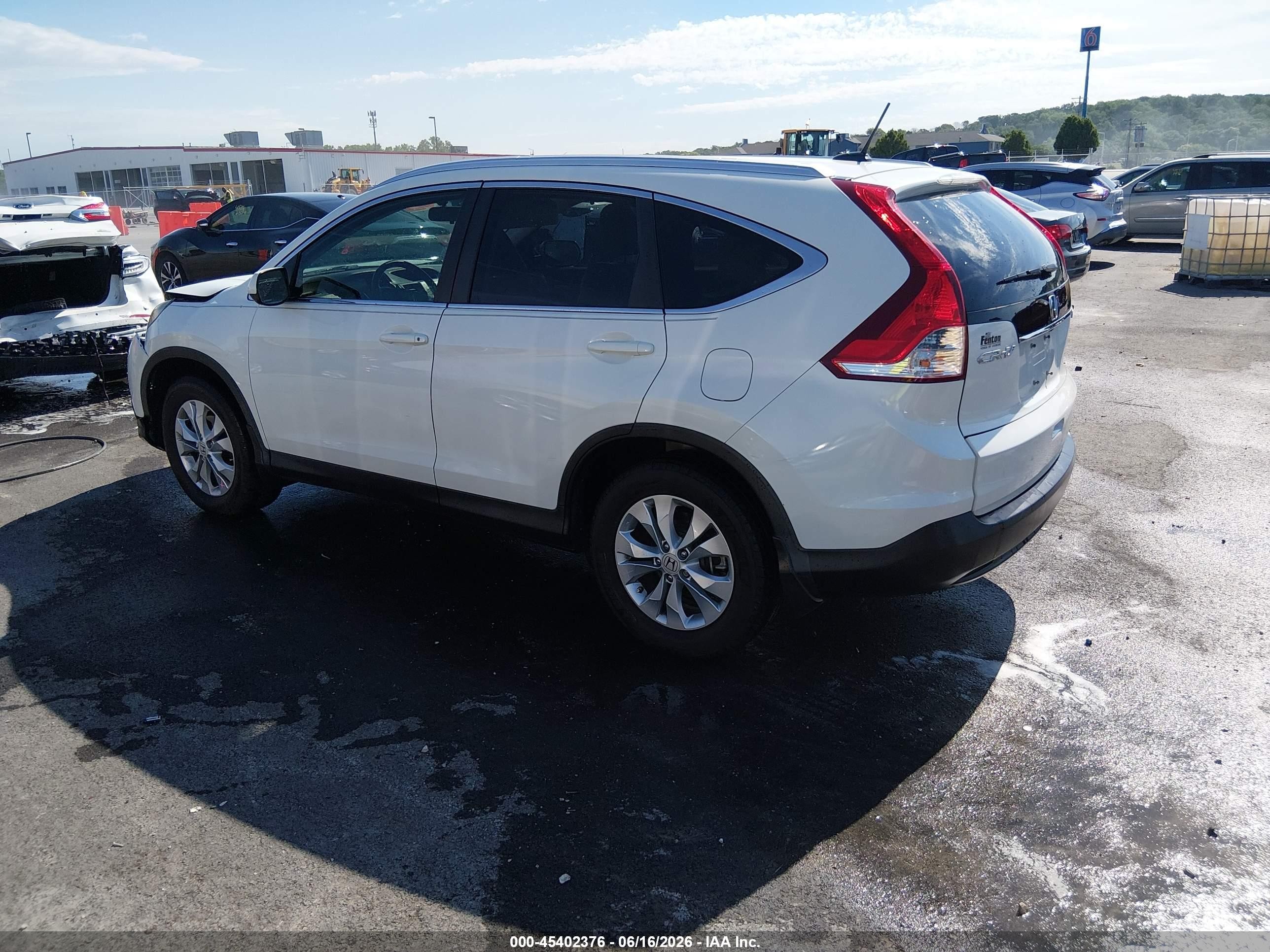 2013 Honda Cr-v Ex-l White vin: 5J6RM4H79DL053962