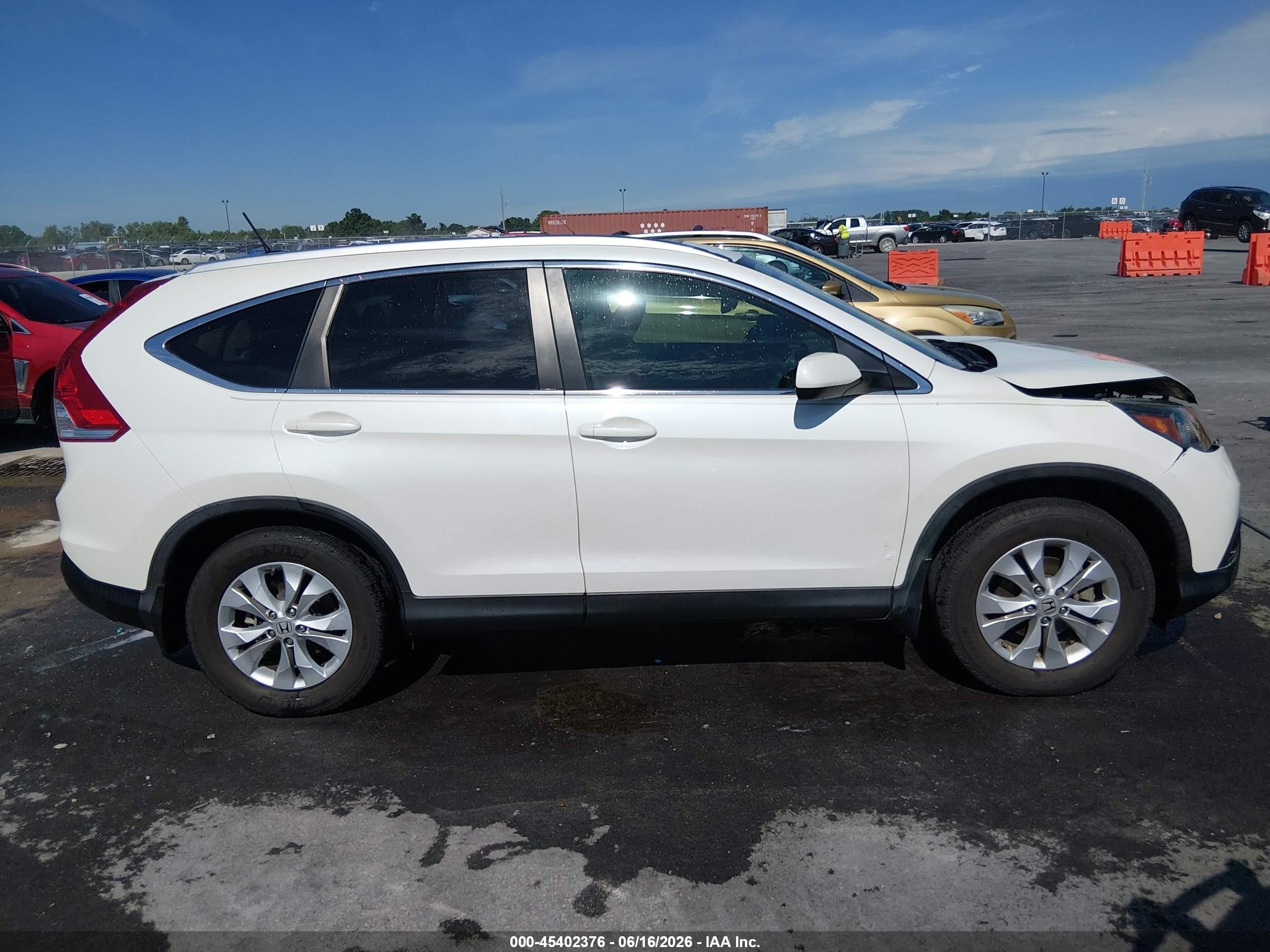 2013 Honda Cr-v Ex-l White vin: 5J6RM4H79DL053962