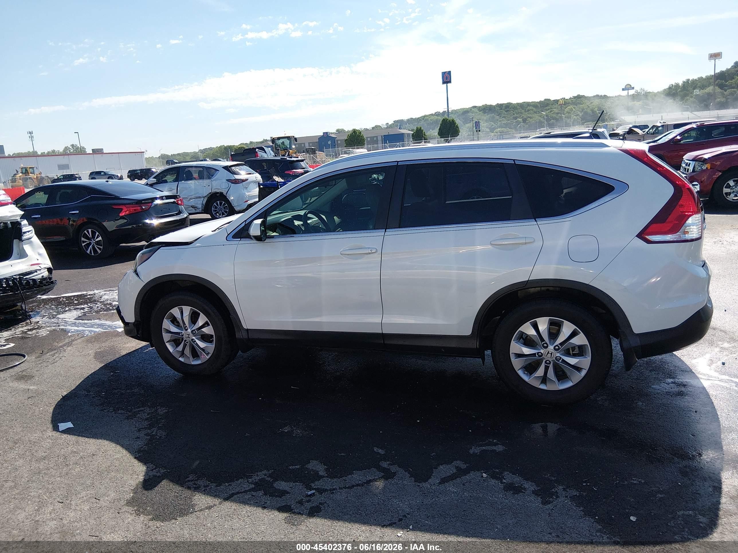 2013 Honda Cr-v Ex-l White vin: 5J6RM4H79DL053962