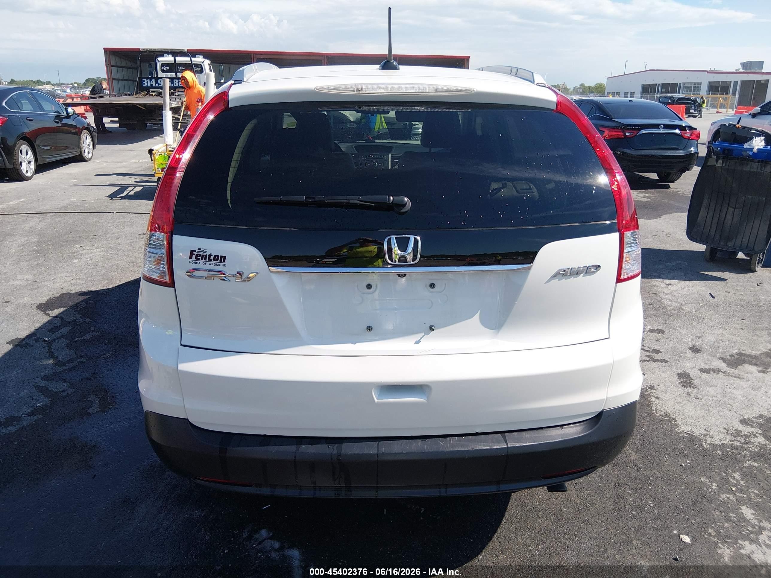 2013 Honda Cr-v Ex-l White vin: 5J6RM4H79DL053962