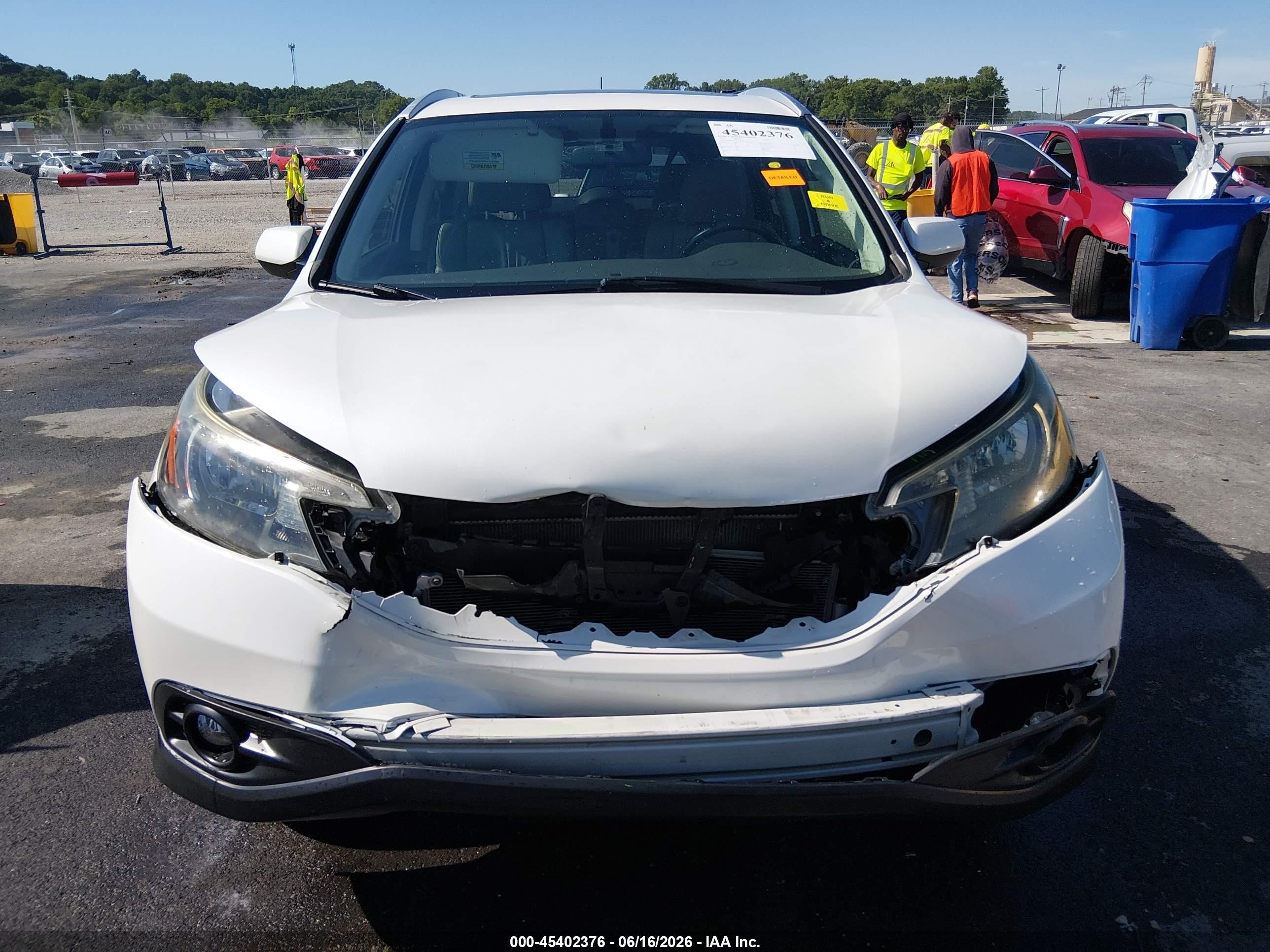 2013 Honda Cr-v Ex-l White vin: 5J6RM4H79DL053962