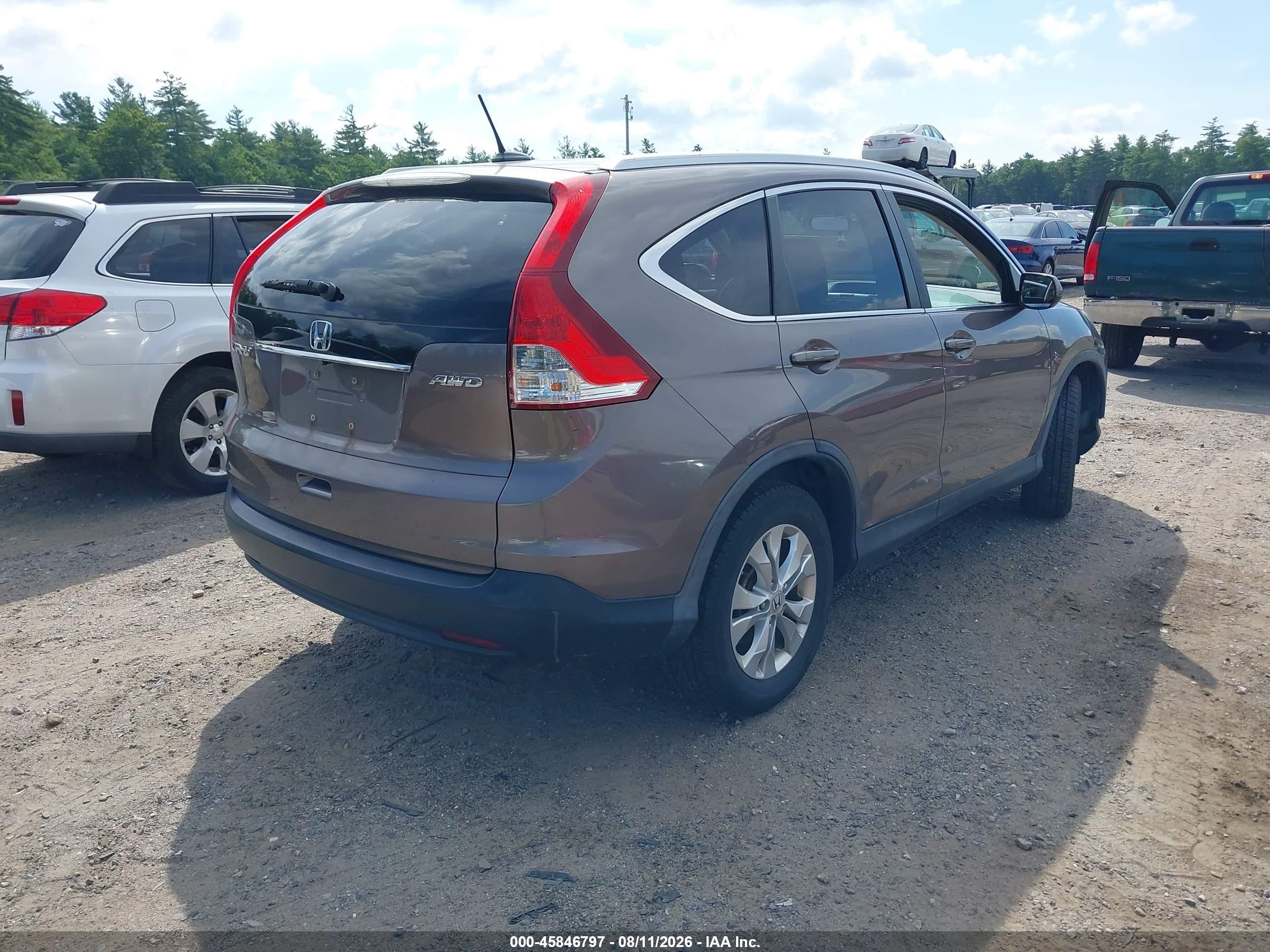2013 Honda Cr-v Ex-l Серый vin: 5J6RM4H79DL060653