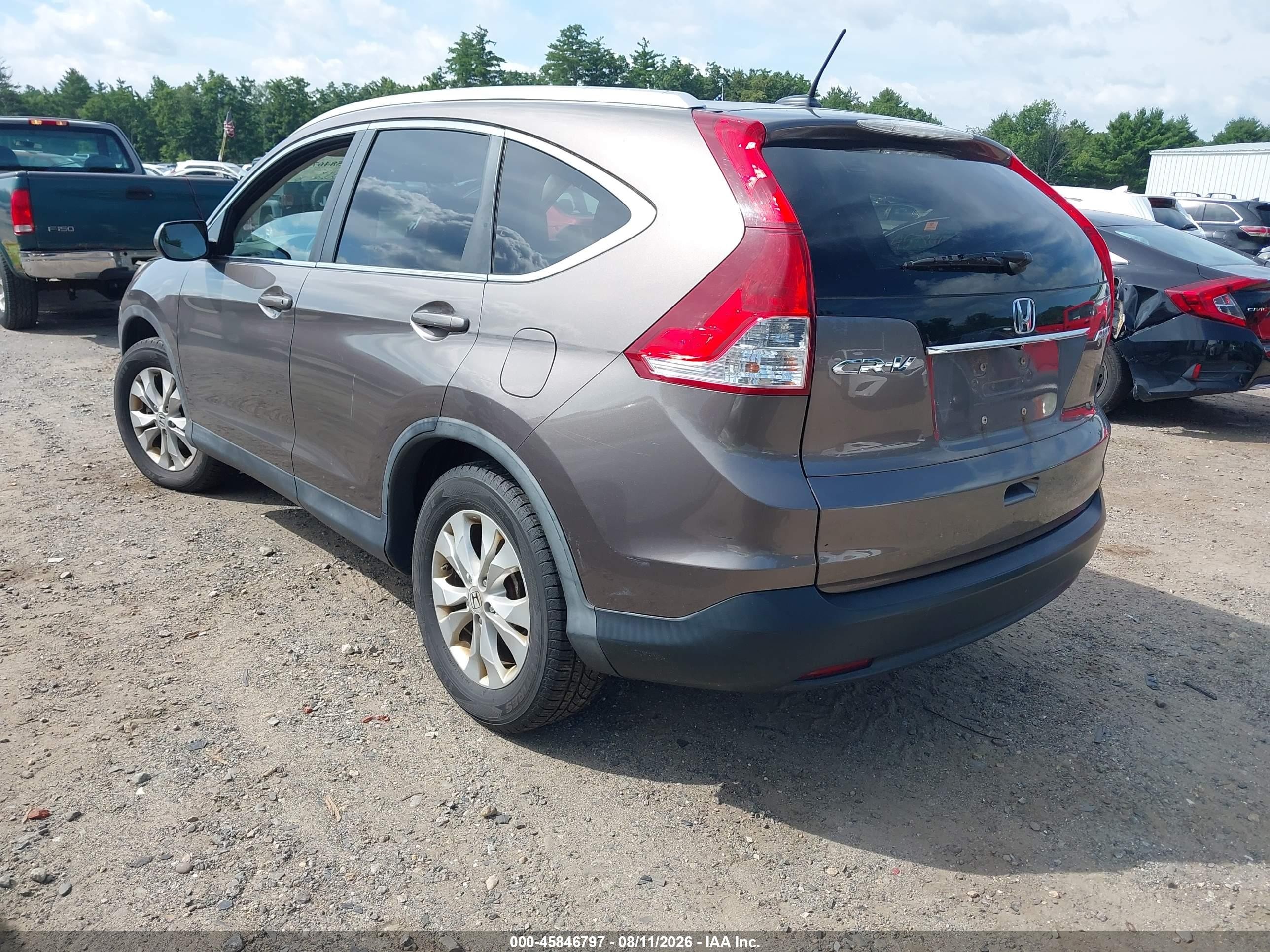 2013 Honda Cr-v Ex-l Серый vin: 5J6RM4H79DL060653