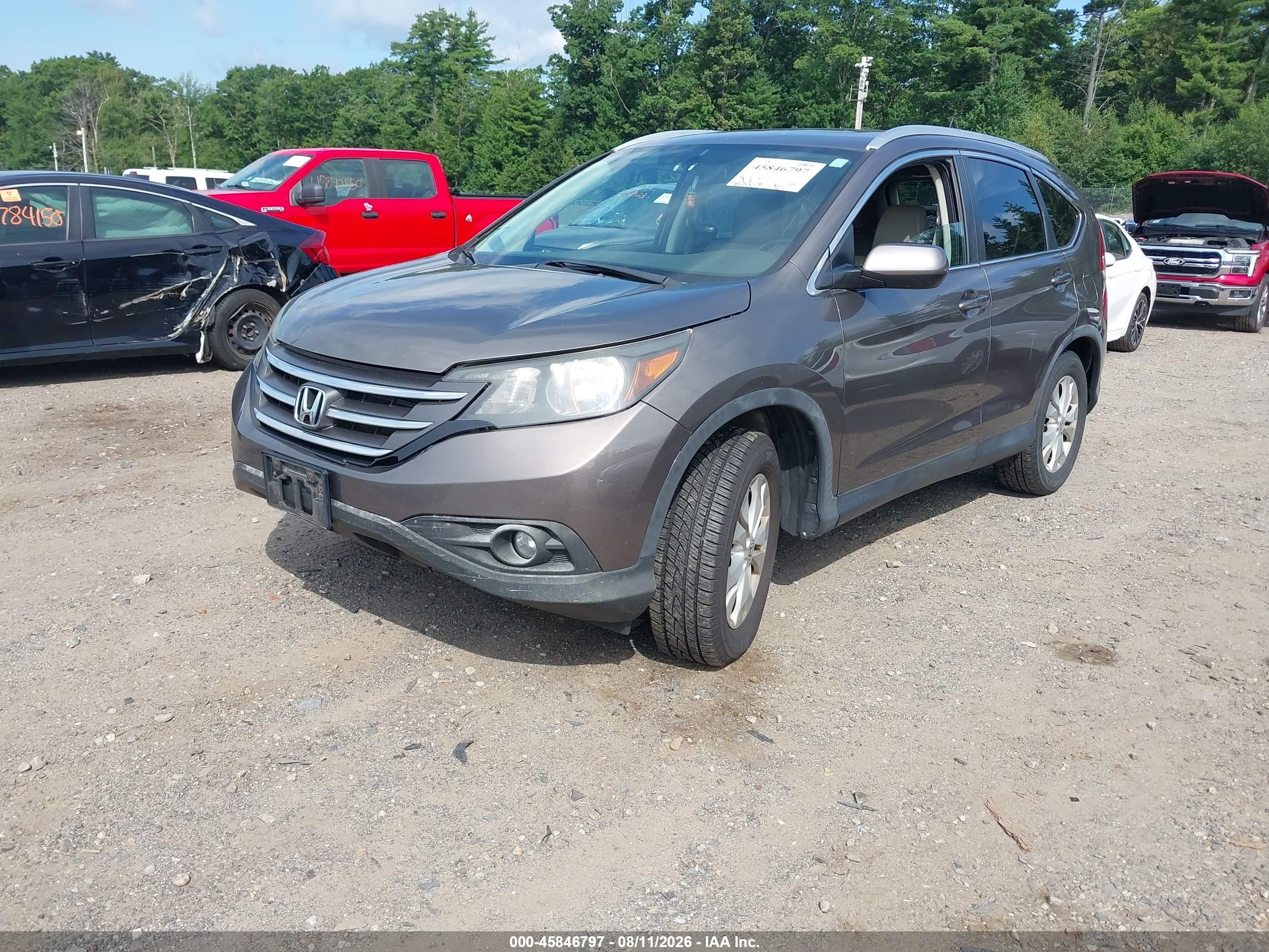 2013 Honda Cr-v Ex-l Серый vin: 5J6RM4H79DL060653