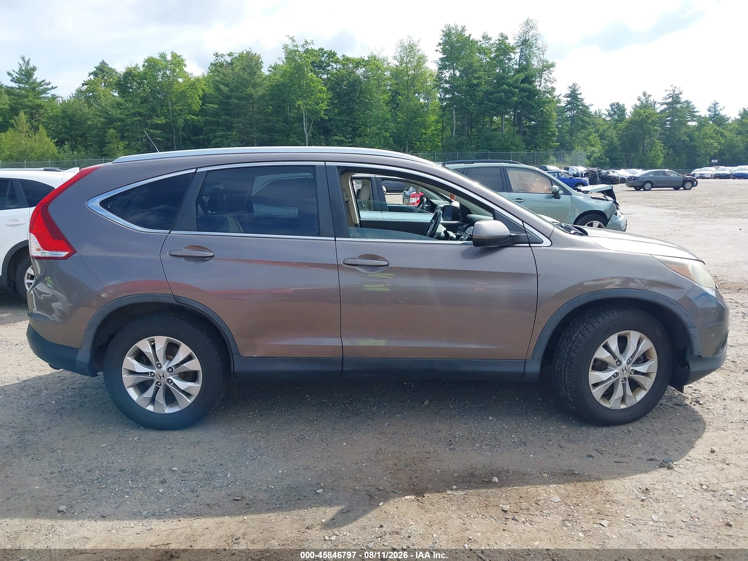 2013 Honda Cr-v Ex-l Серый vin: 5J6RM4H79DL060653