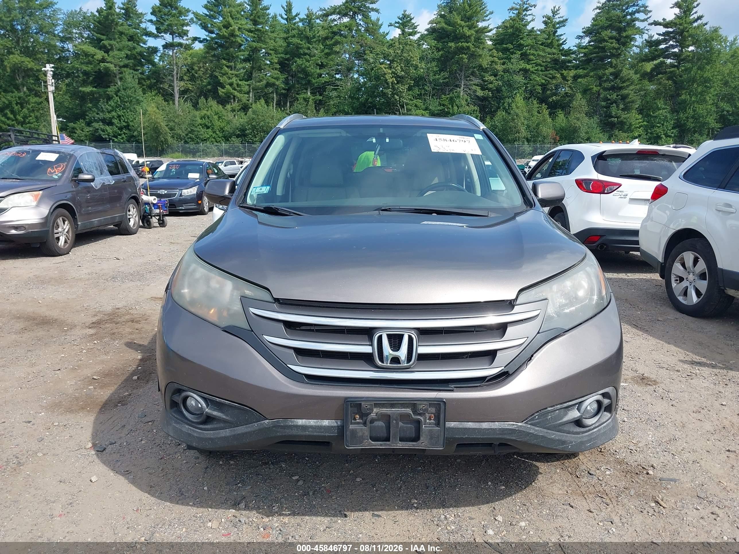 2013 Honda Cr-v Ex-l Серый vin: 5J6RM4H79DL060653