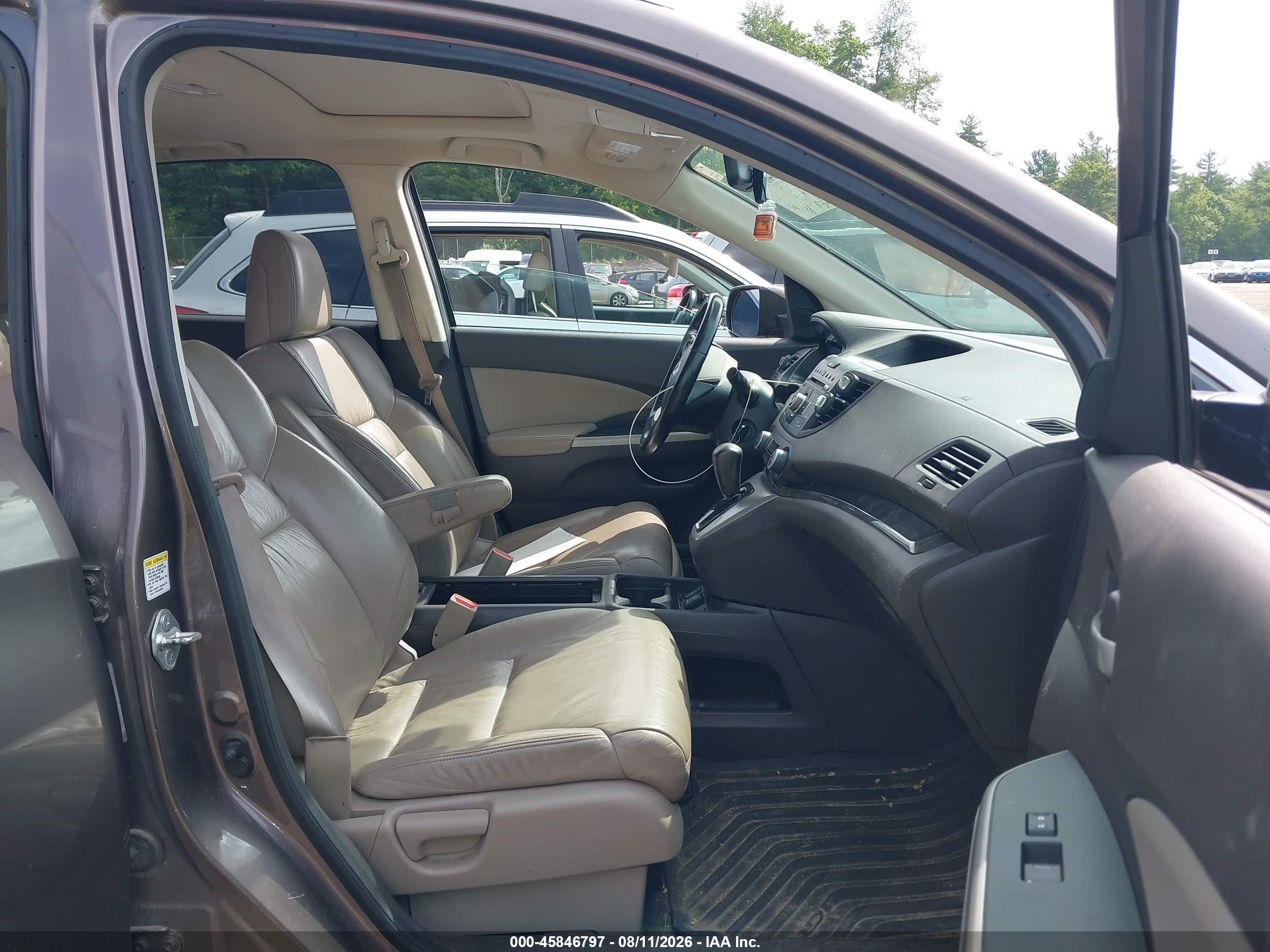 2013 Honda Cr-v Ex-l Серый vin: 5J6RM4H79DL060653