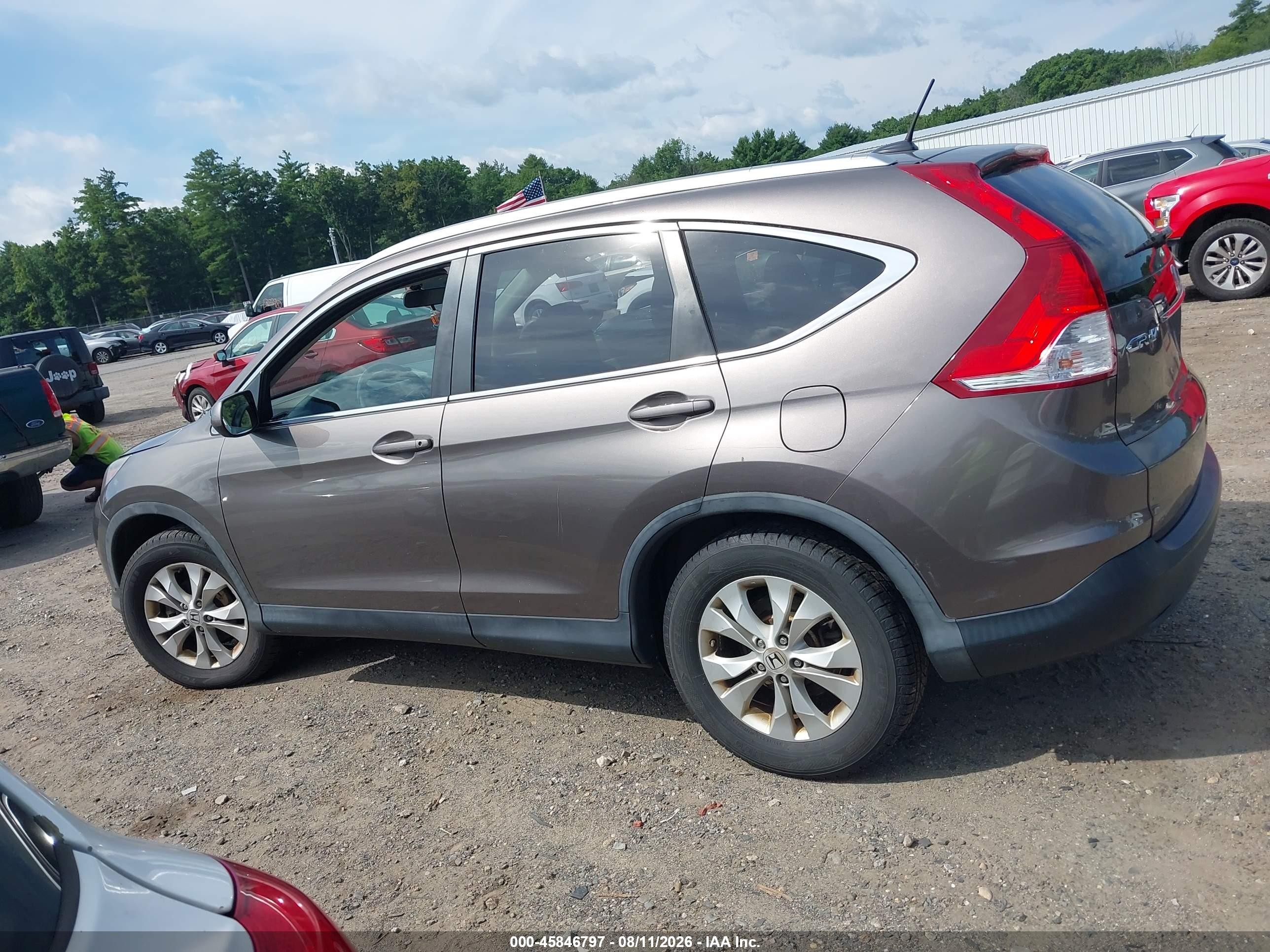 2013 Honda Cr-v Ex-l Серый vin: 5J6RM4H79DL060653