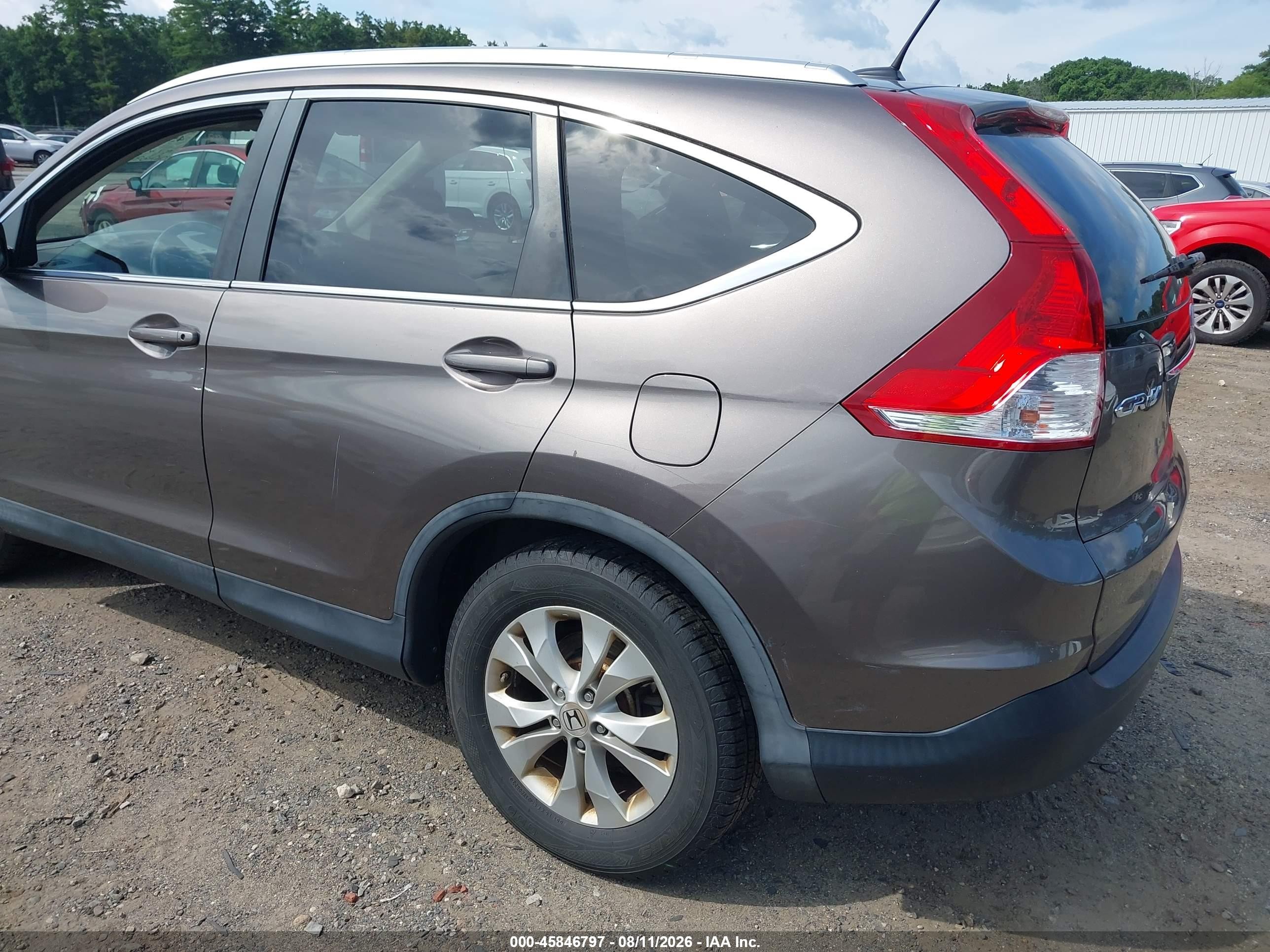 2013 Honda Cr-v Ex-l Серый vin: 5J6RM4H79DL060653