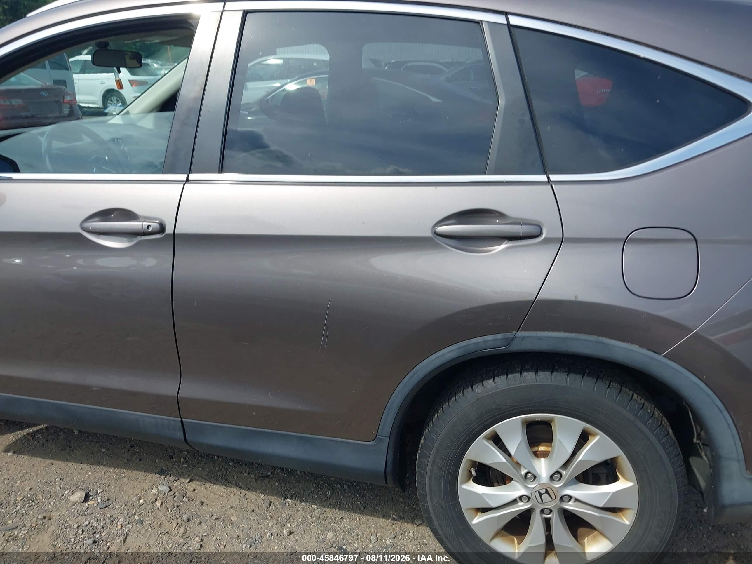 2013 Honda Cr-v Ex-l Серый vin: 5J6RM4H79DL060653