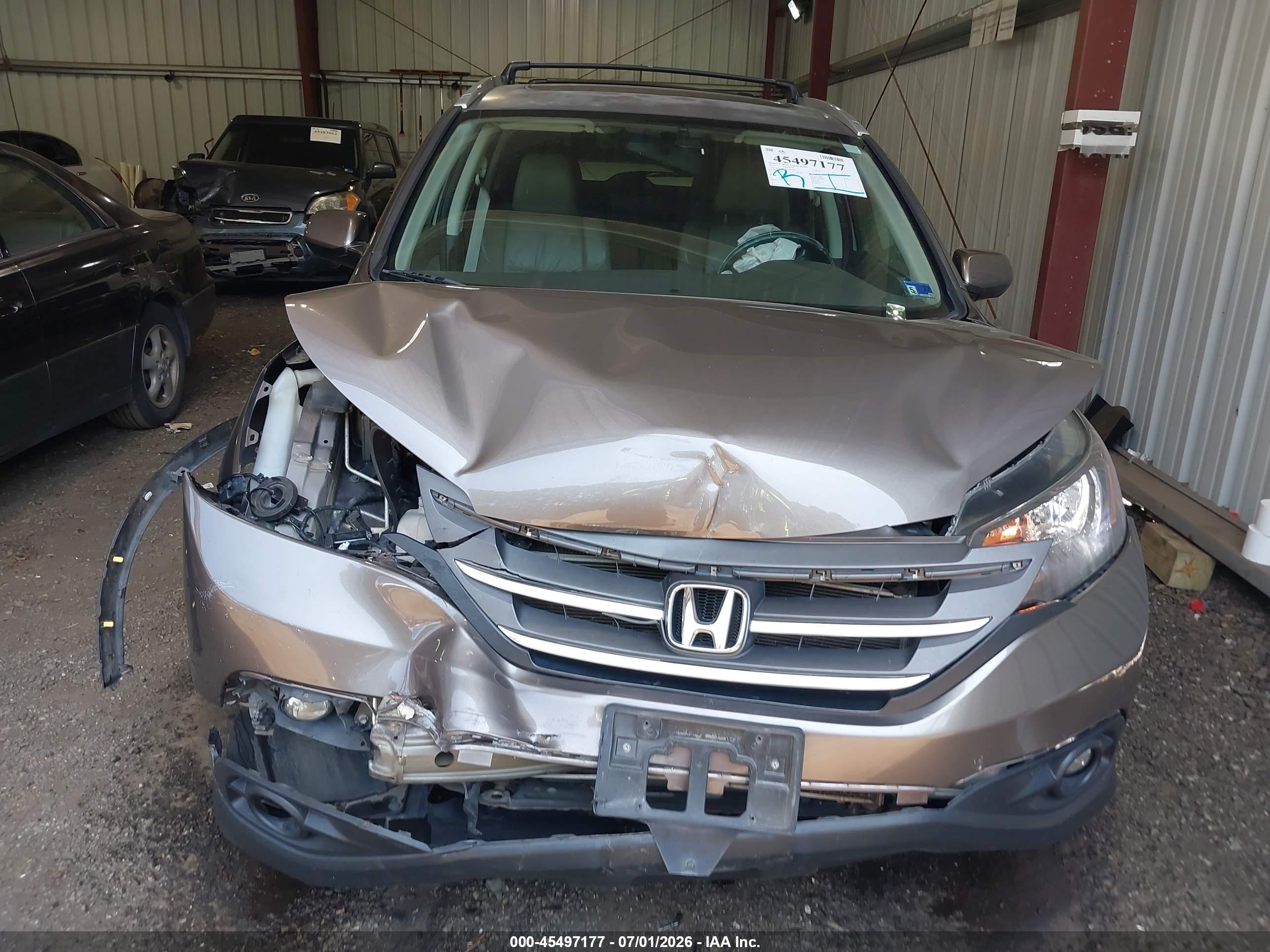 2013 Honda Cr-v Ex-l Brown vin: 5J6RM4H79DL069868