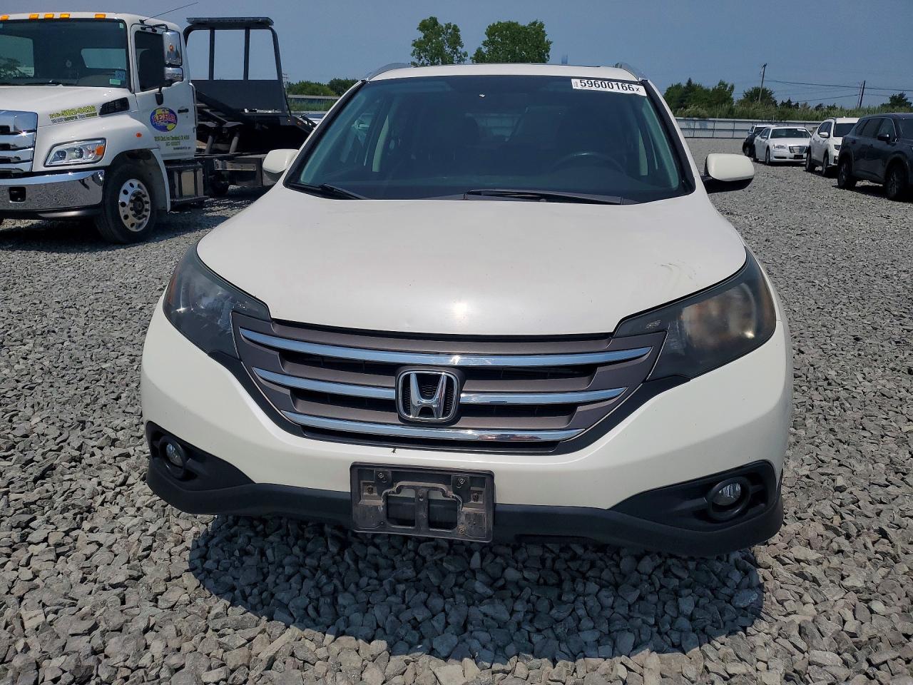 2013 Honda Cr-v Exl White vin: 5J6RM4H79DL077114