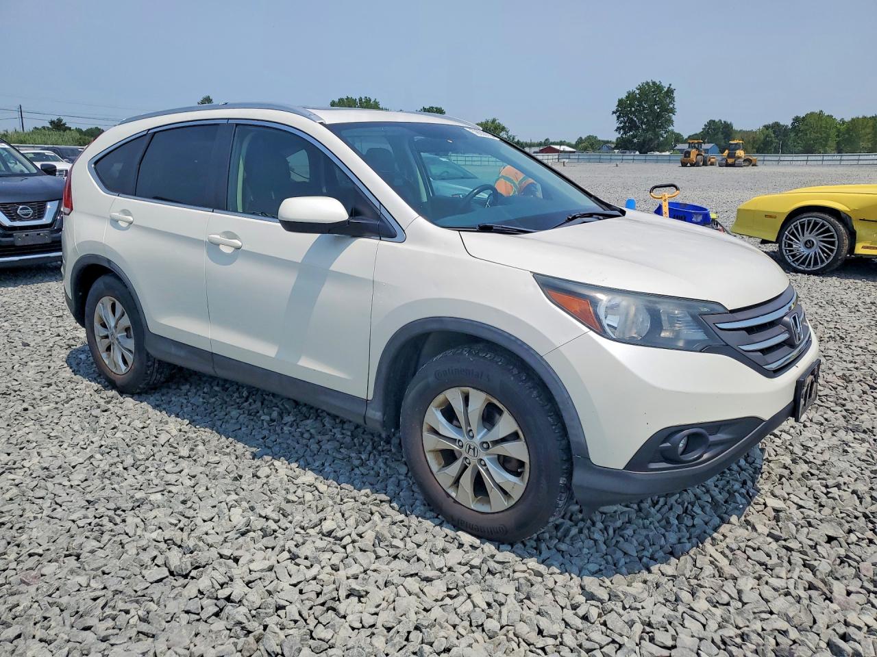 2013 Honda Cr-v Exl White vin: 5J6RM4H79DL077114