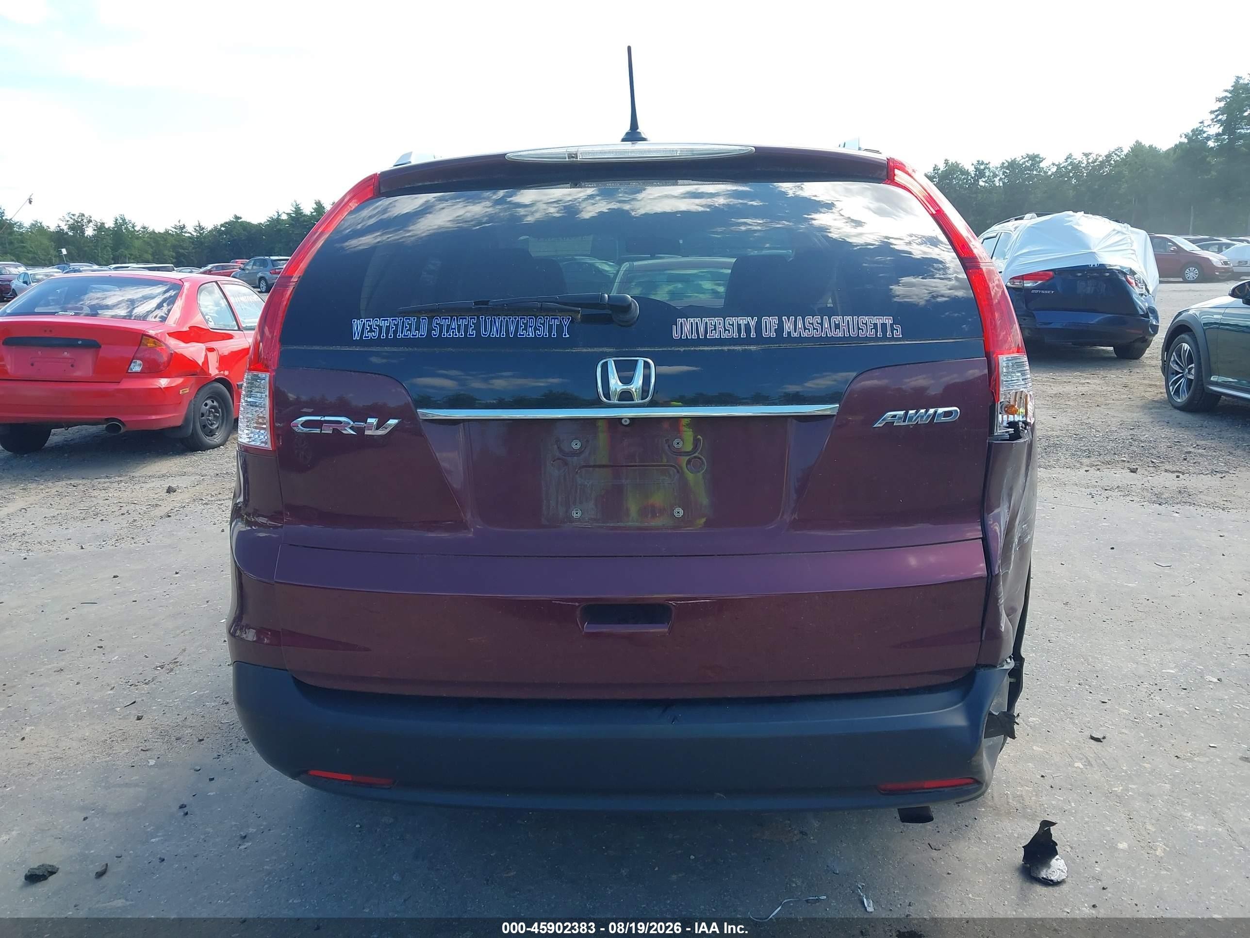 2013 Honda Cr-v Ex-l Red vin: 5J6RM4H79DL079235