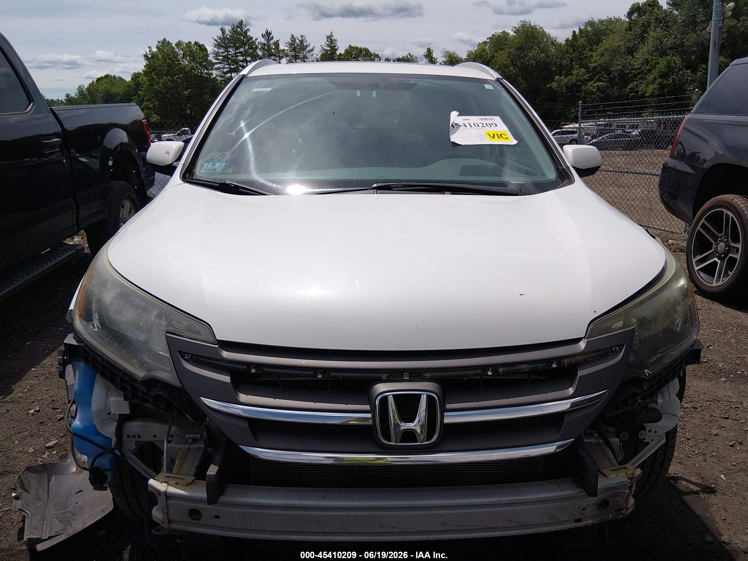 2013 Honda Cr-v Ex-l White vin: 5J6RM4H79DL079316