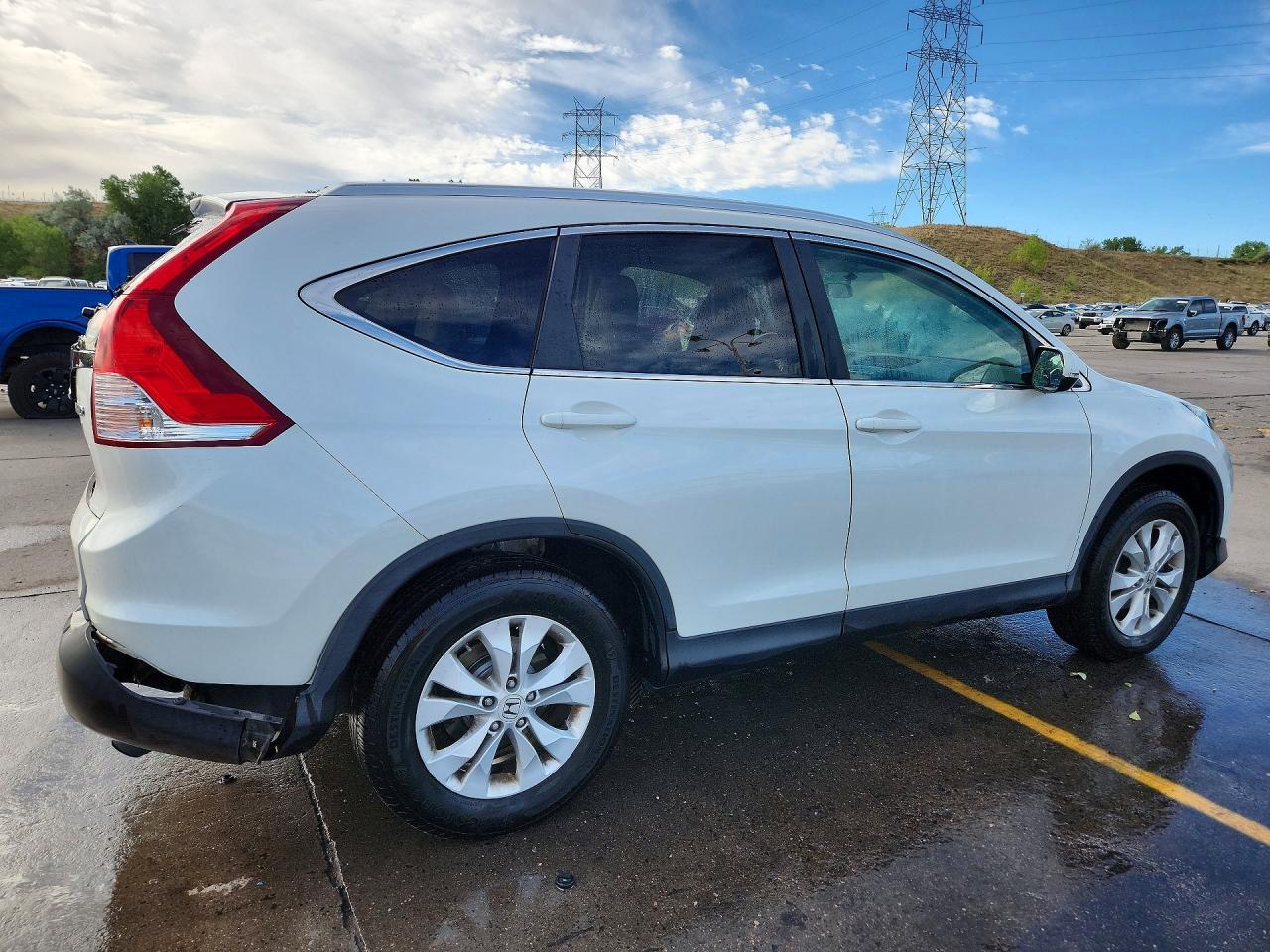 2013 Honda Cr-v Exl White vin: 5J6RM4H79DL080983