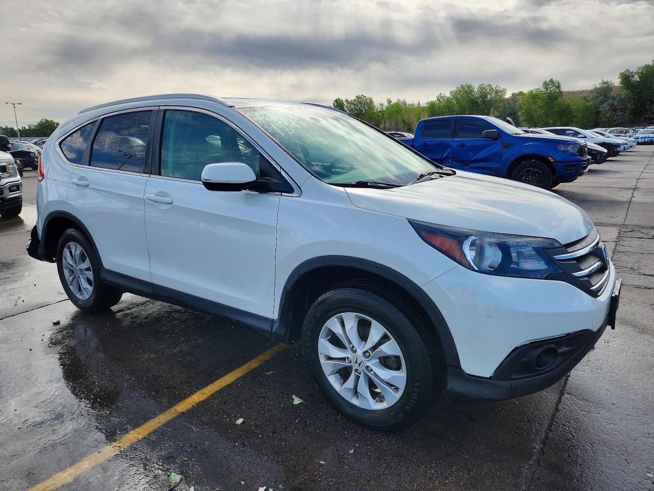 2013 Honda Cr-v Exl White vin: 5J6RM4H79DL080983