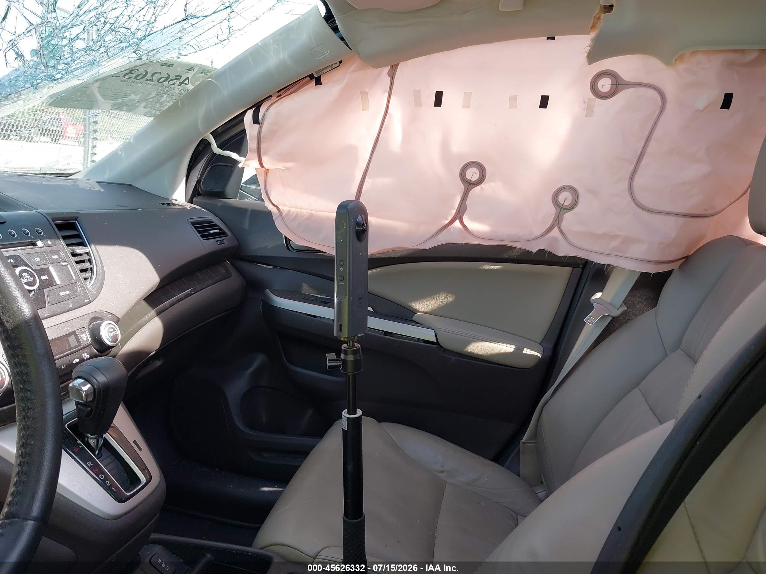 2013 Honda Cr-v Ex-l Gray vin: 5J6RM4H79DL082927