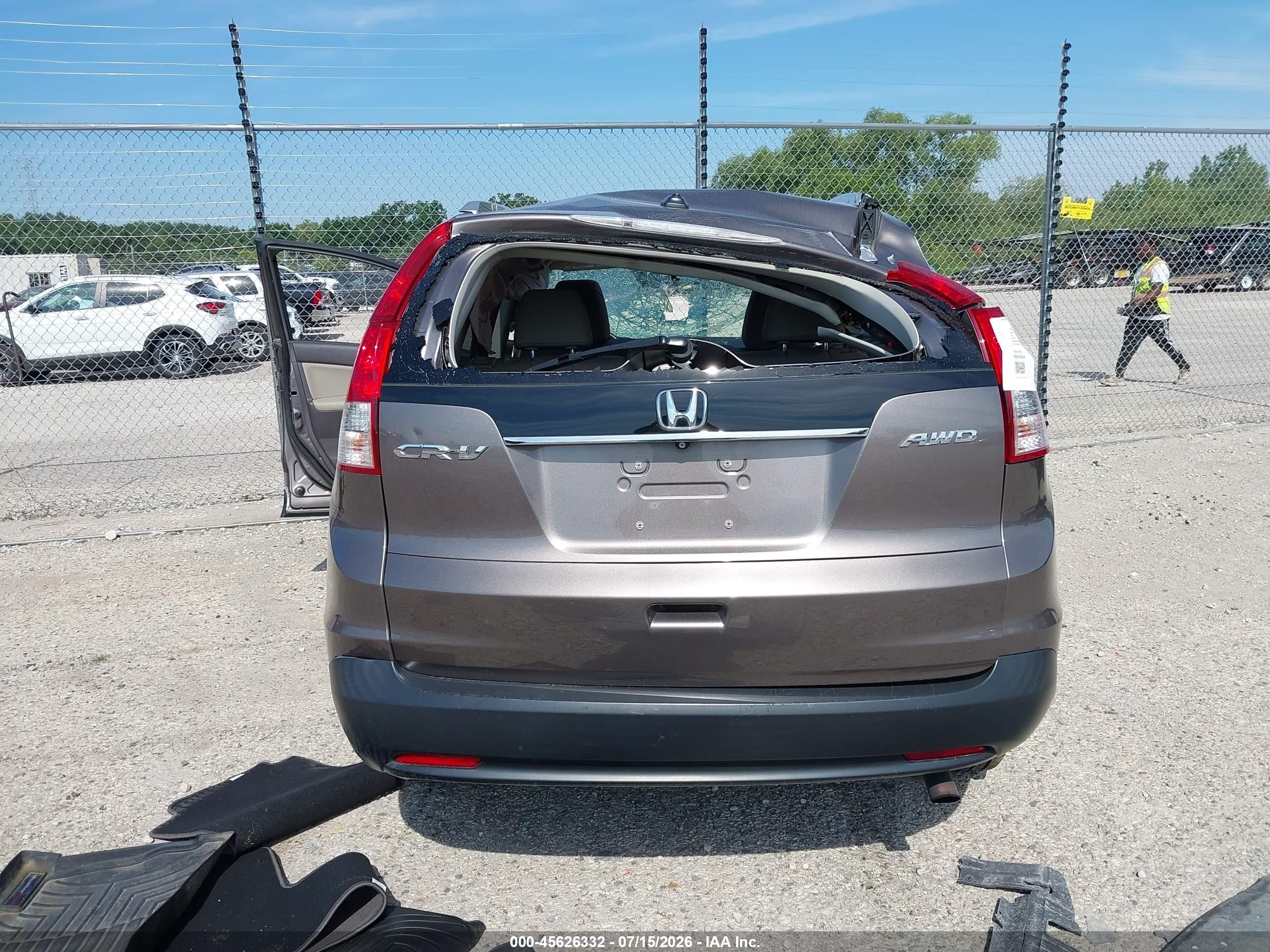 2013 Honda Cr-v Ex-l Gray vin: 5J6RM4H79DL082927