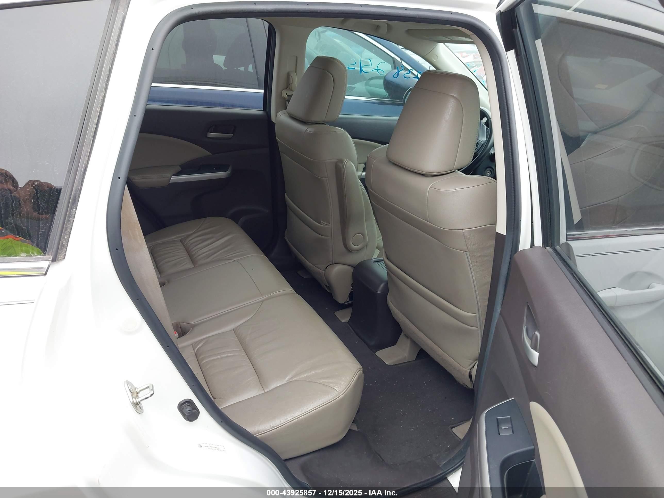 2013 Honda Cr-v Ex-l White vin: 5J6RM4H79DL087562