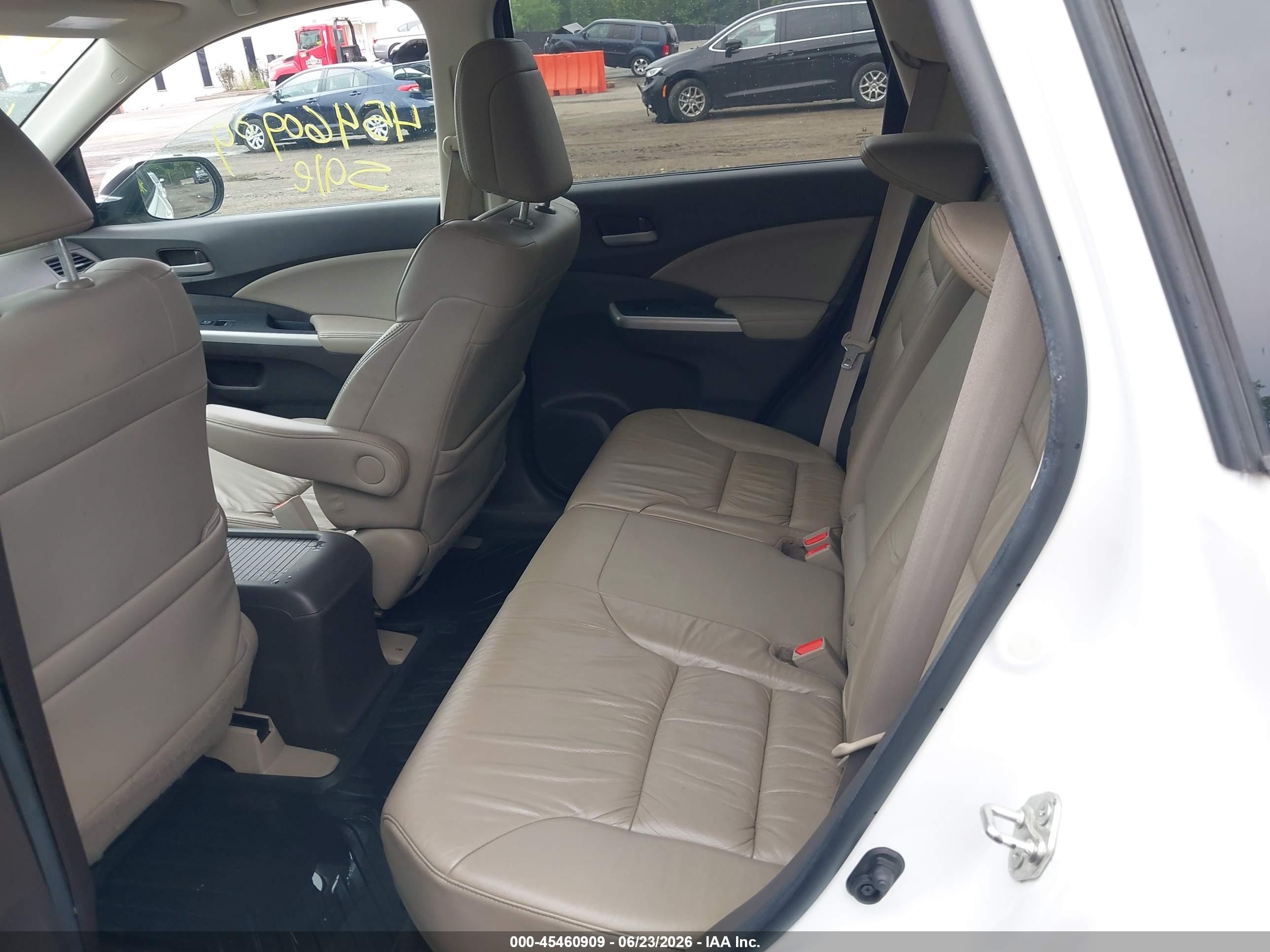 2014 Honda Cr-v Ex-l White vin: 5J6RM4H79EL030733
