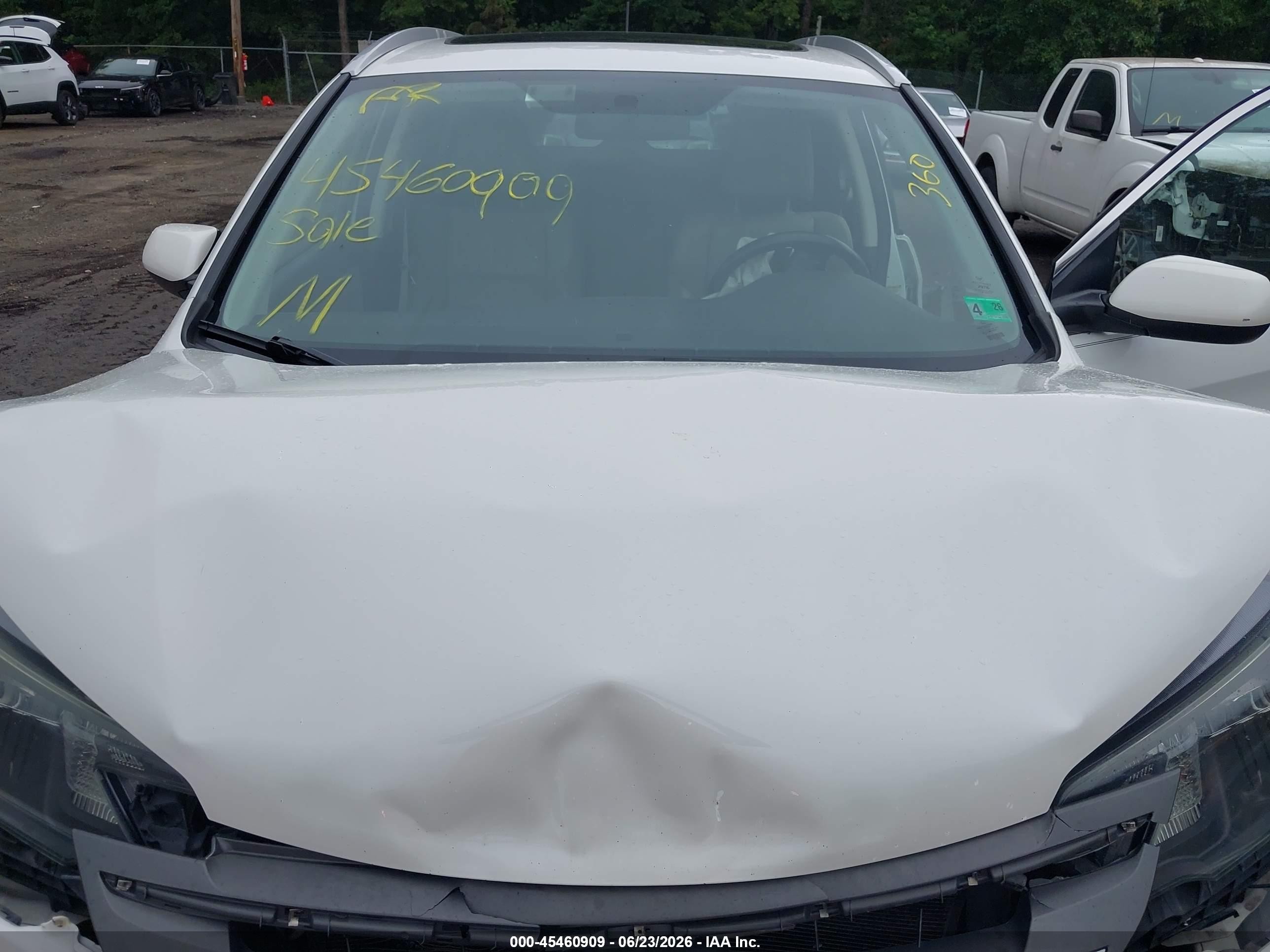 2014 Honda Cr-v Ex-l White vin: 5J6RM4H79EL030733