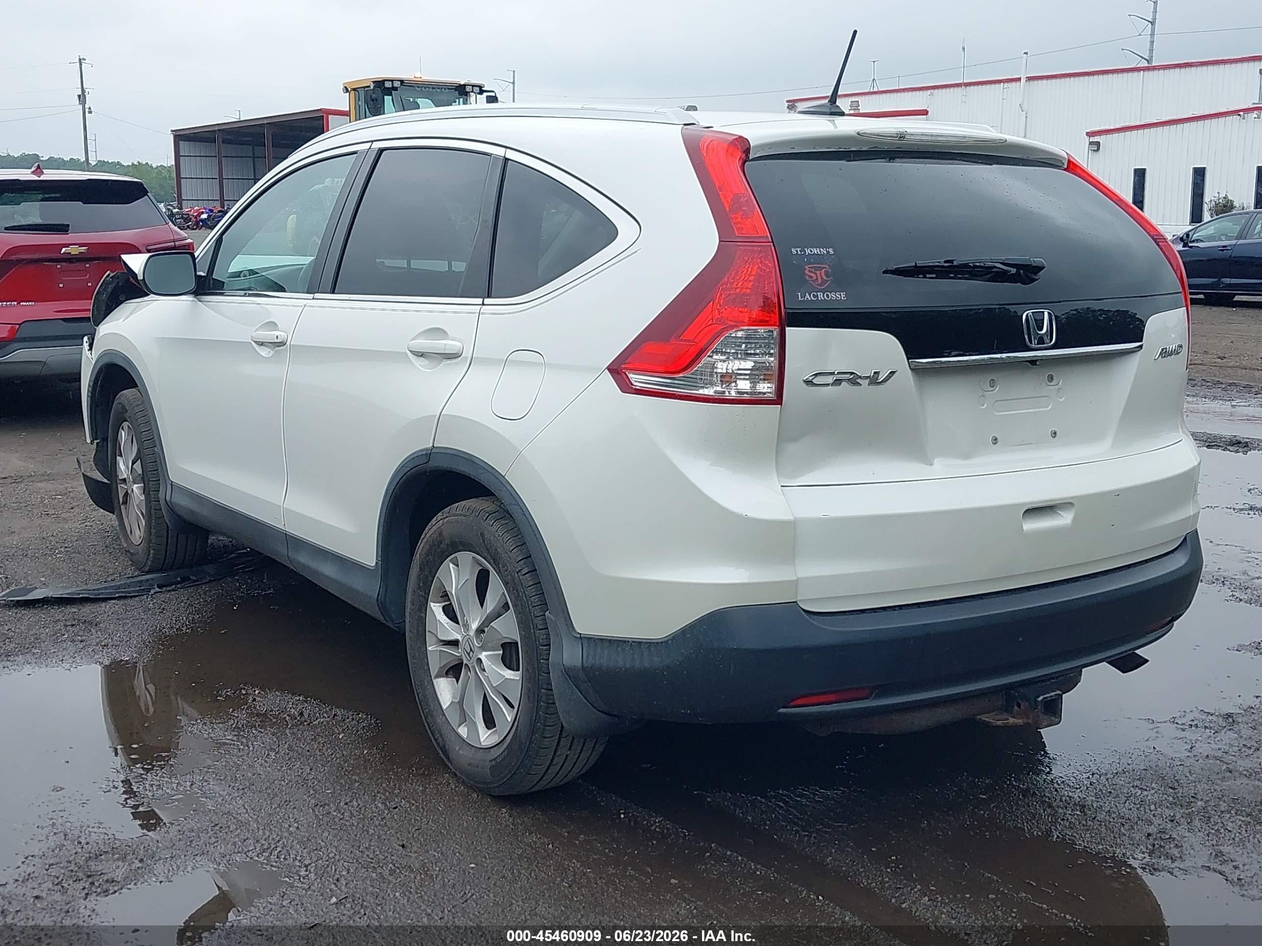 2014 Honda Cr-v Ex-l White vin: 5J6RM4H79EL030733