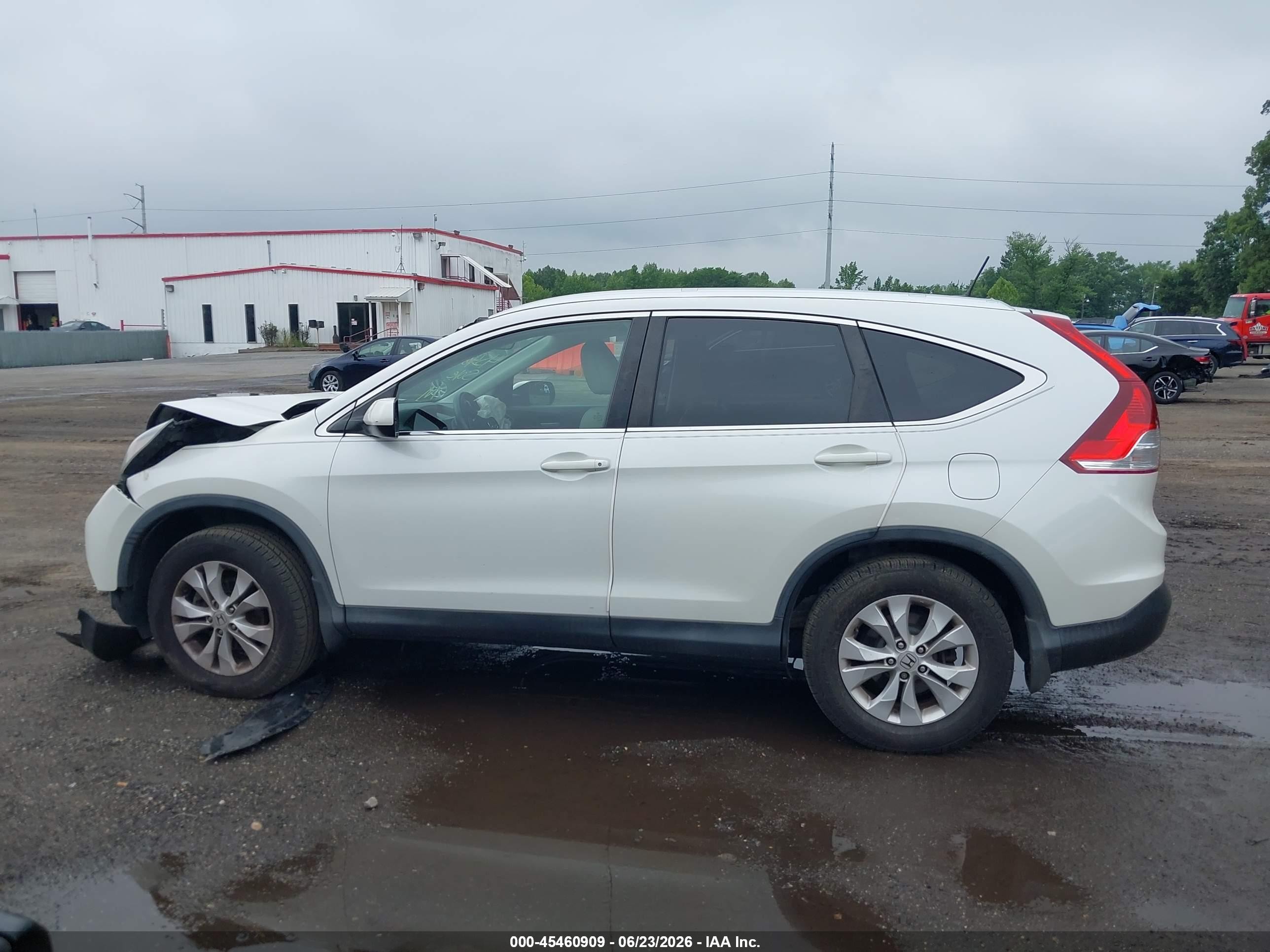 2014 Honda Cr-v Ex-l White vin: 5J6RM4H79EL030733