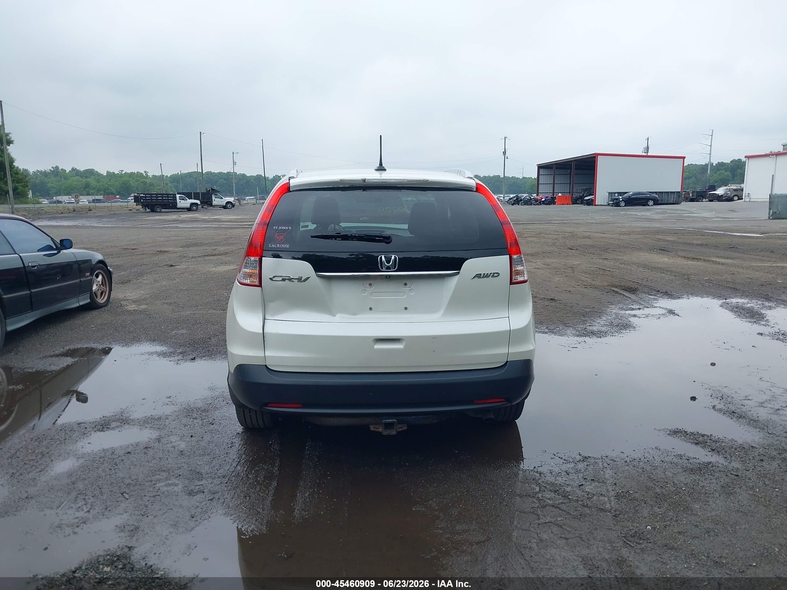 2014 Honda Cr-v Ex-l White vin: 5J6RM4H79EL030733