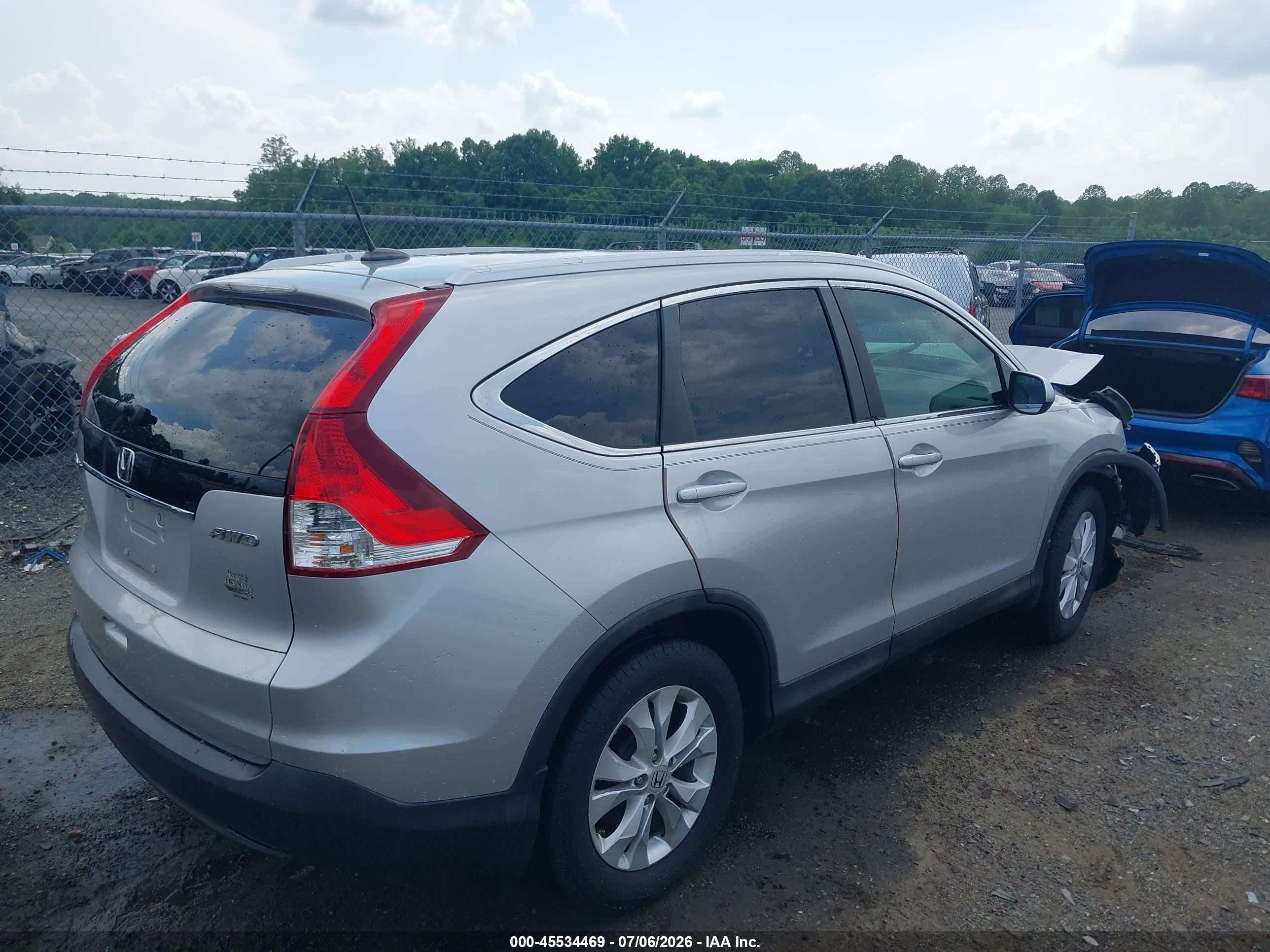 2014 Honda Cr-v Ex-l Silver vin: 5J6RM4H79EL046589