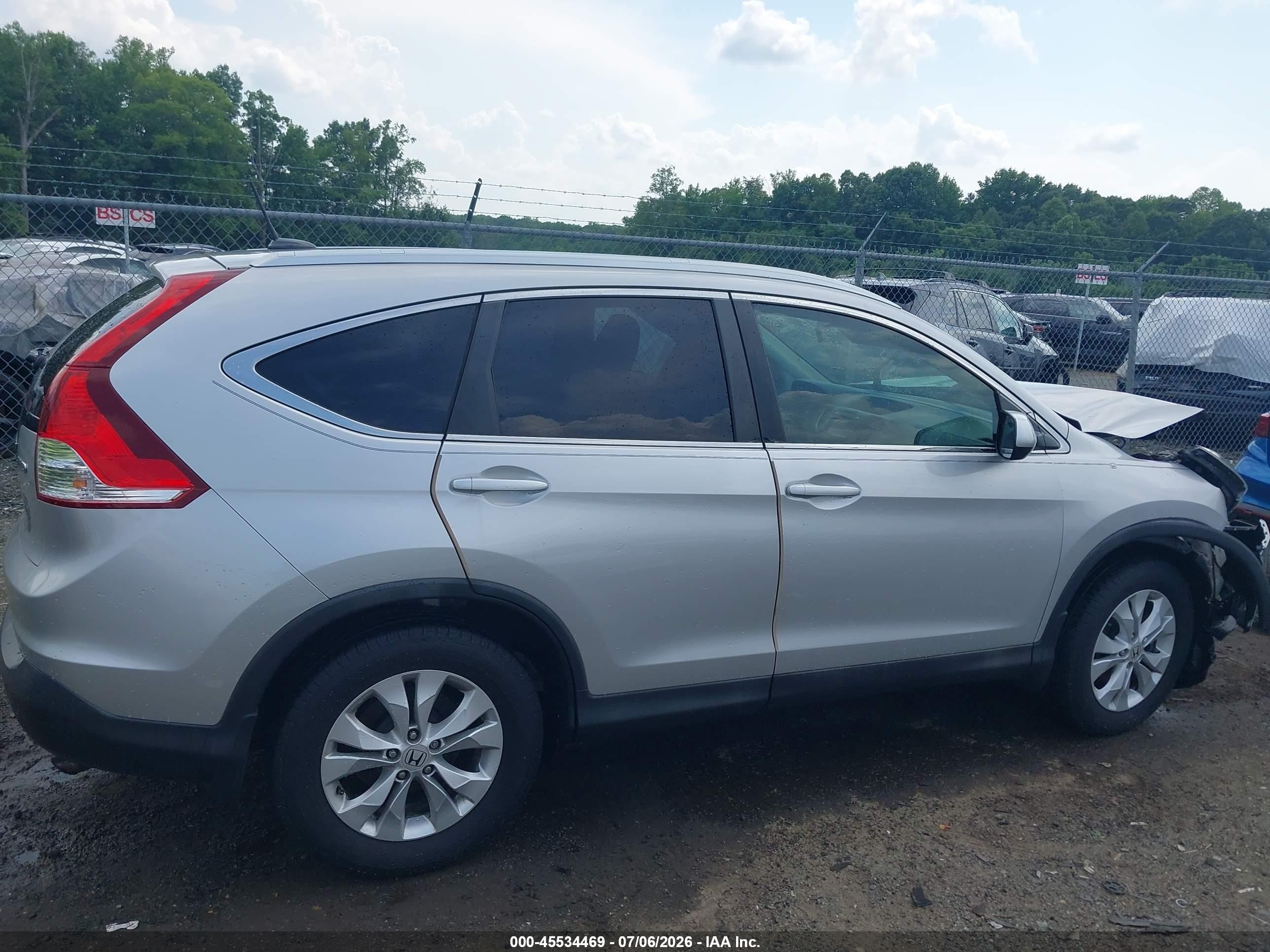 2014 Honda Cr-v Ex-l Silver vin: 5J6RM4H79EL046589