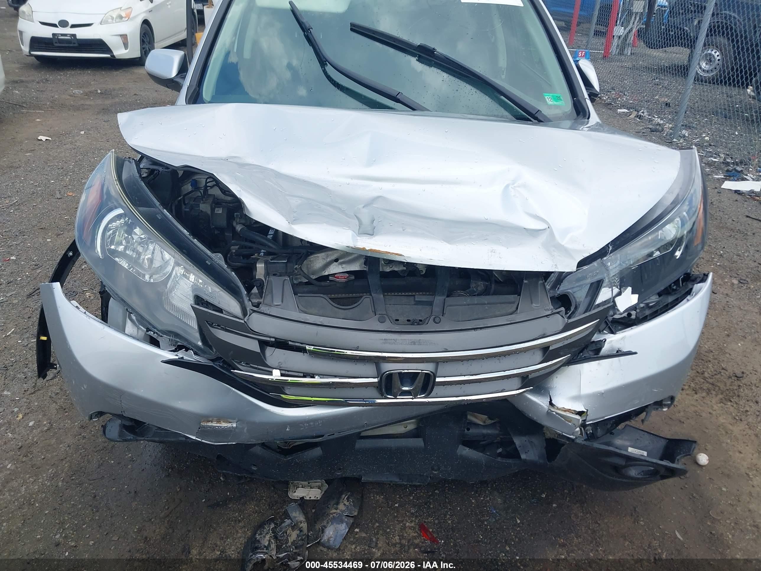 2014 Honda Cr-v Ex-l Silver vin: 5J6RM4H79EL046589