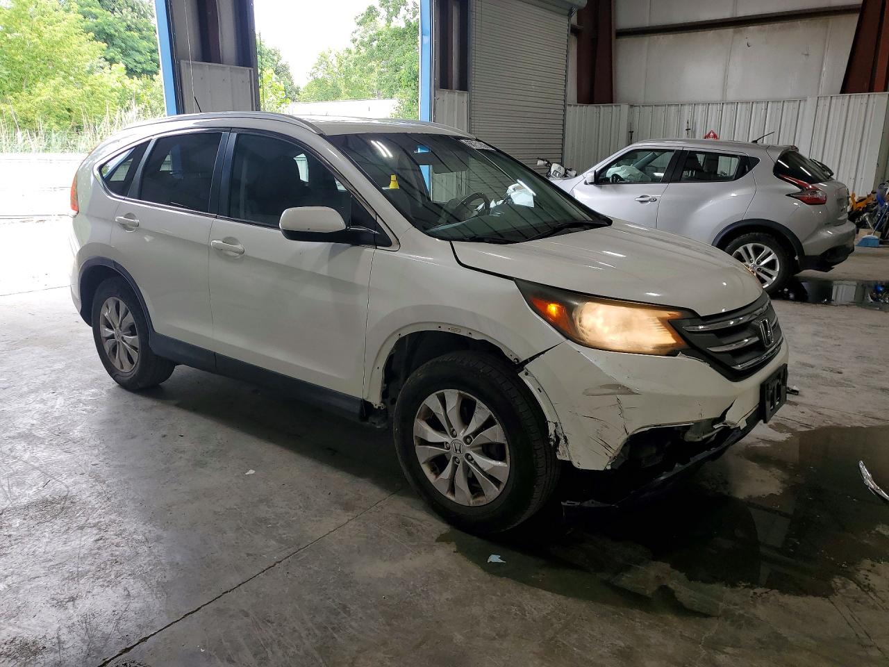 2014 Honda Cr-v Exl White vin: 5J6RM4H79EL047547
