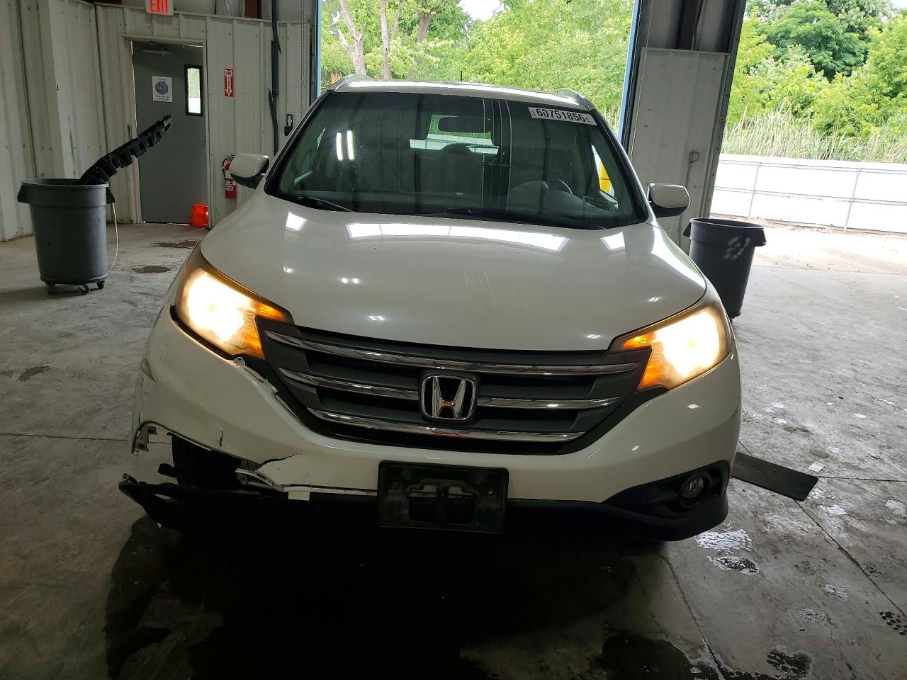 2014 Honda Cr-v Exl White vin: 5J6RM4H79EL047547