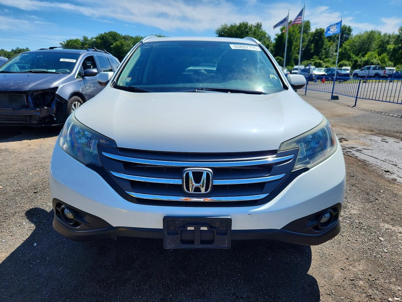 2014 Honda Cr-v Exl White vin: 5J6RM4H79EL063621
