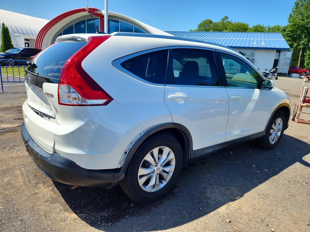 2014 Honda Cr-v Exl White vin: 5J6RM4H79EL063621