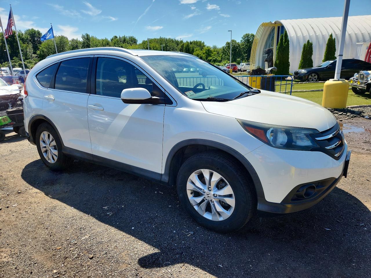 2014 Honda Cr-v Exl White vin: 5J6RM4H79EL063621